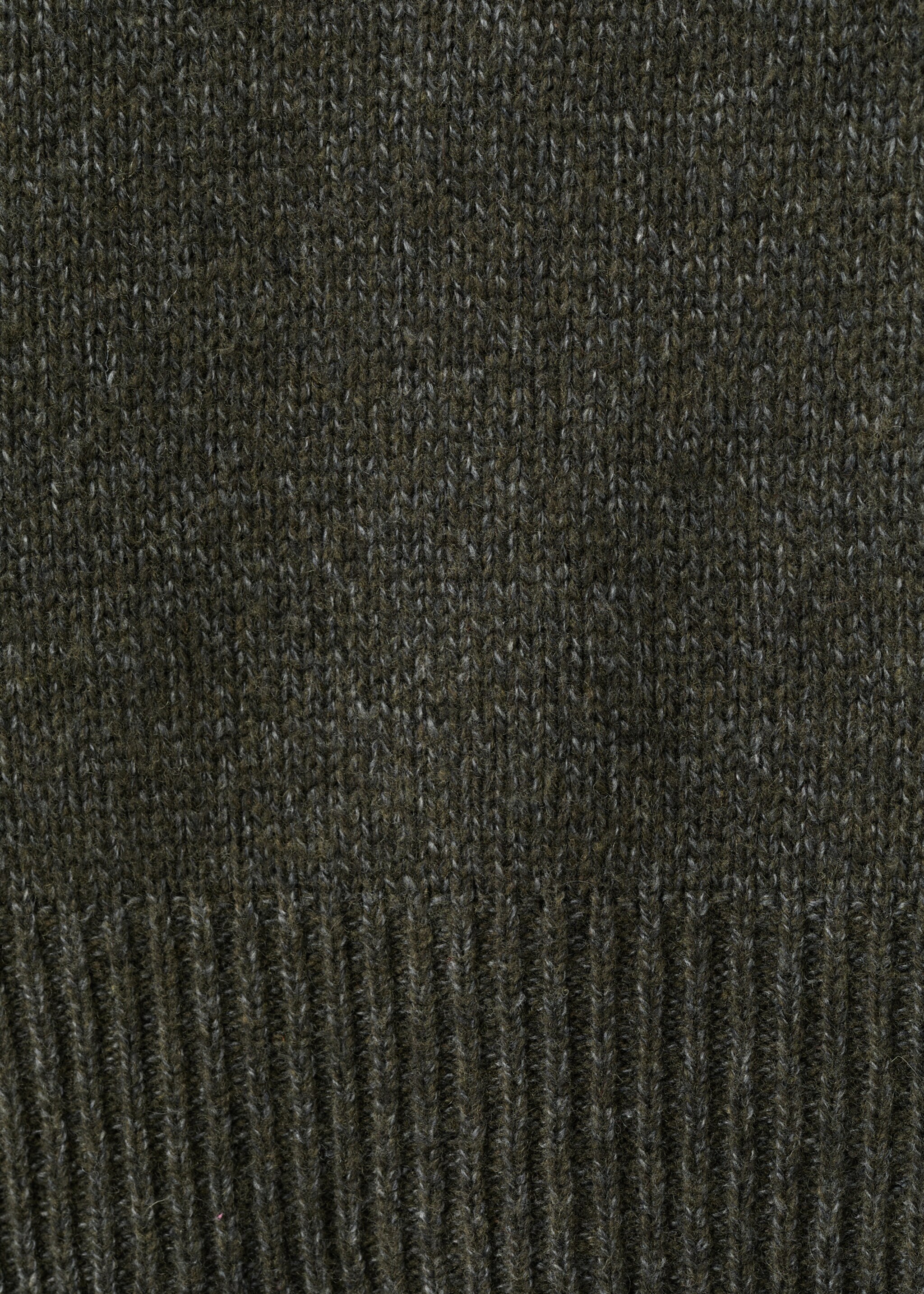 Structured wool-blend knitted sweater - Details of the article 0, Khaki. Ref: 27031255-00.