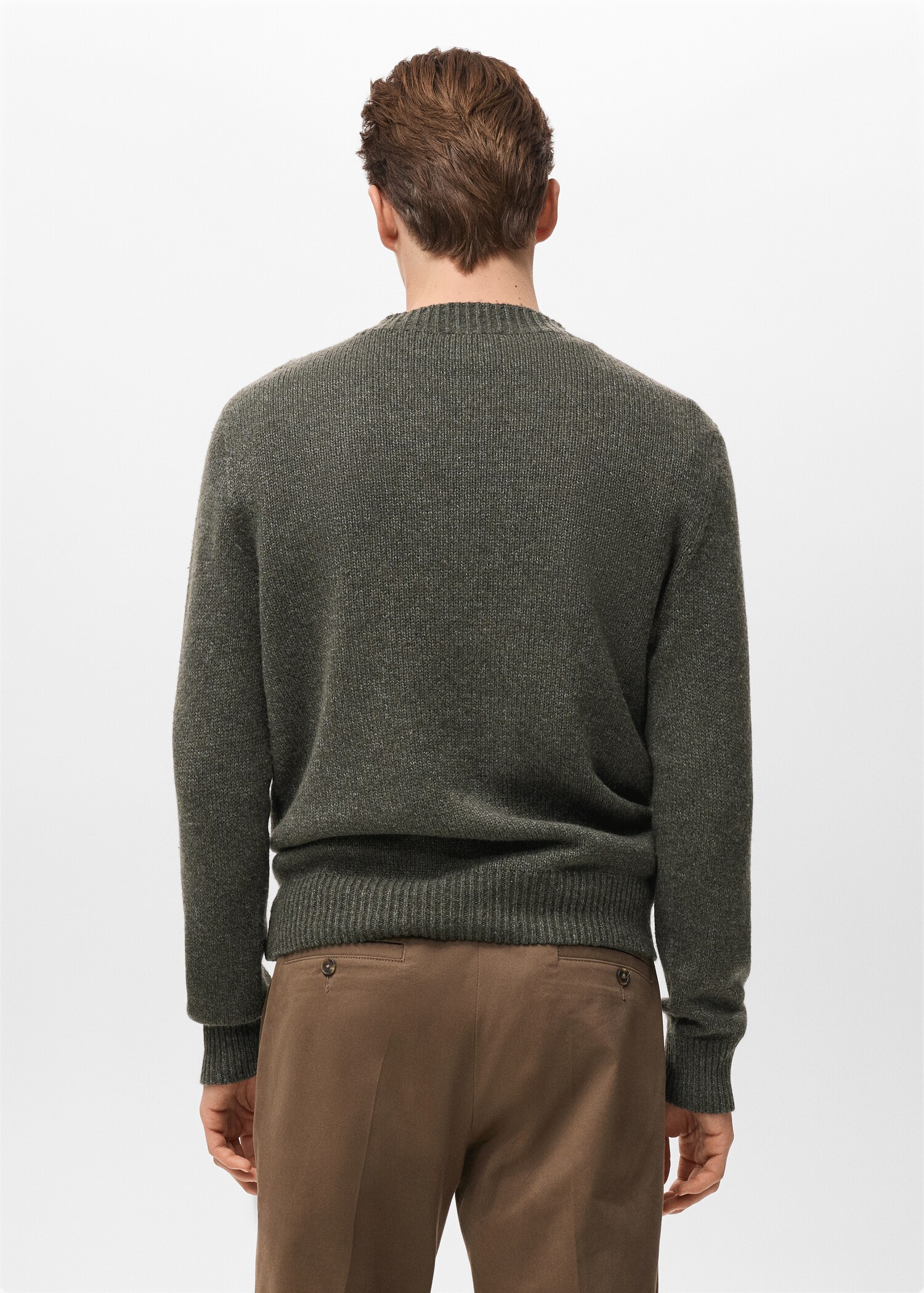 Structured wool-blend knitted sweater - Reverse of the article