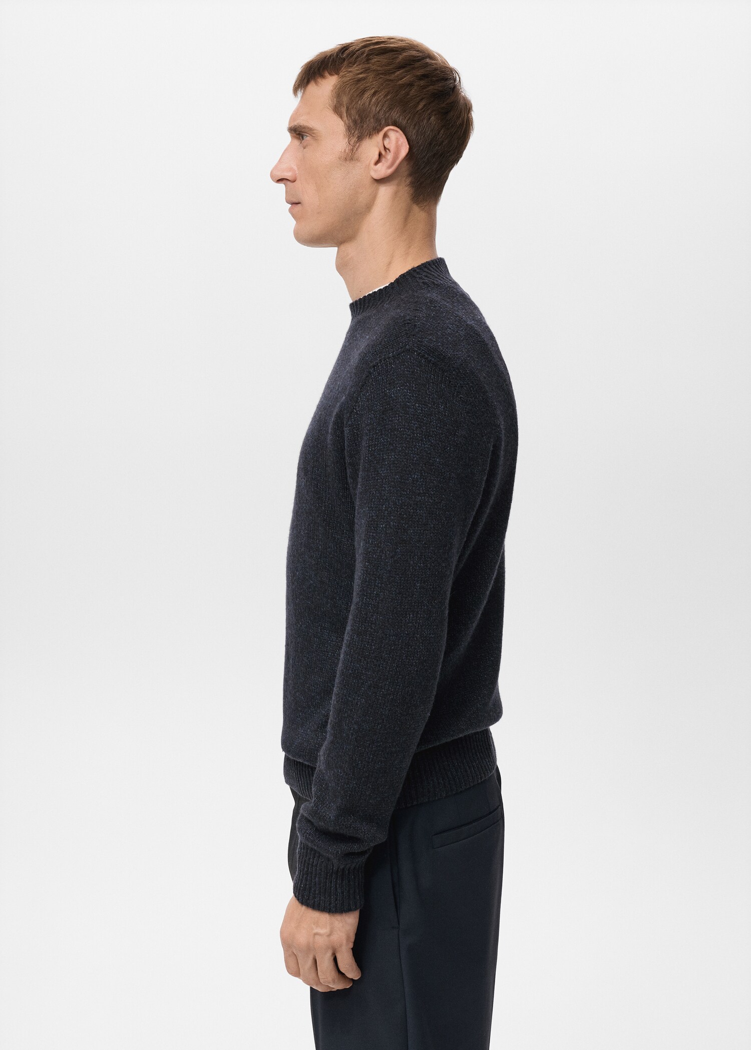 Structured wool-blend knitted sweater - Details of the article 1