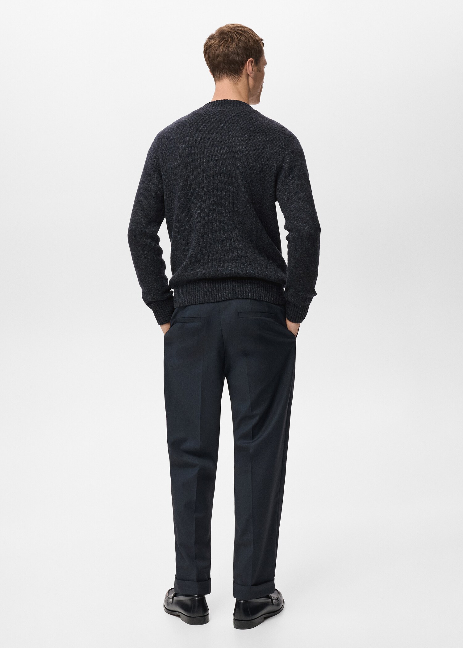 Structured wool-blend knitted sweater - Reverse of the article