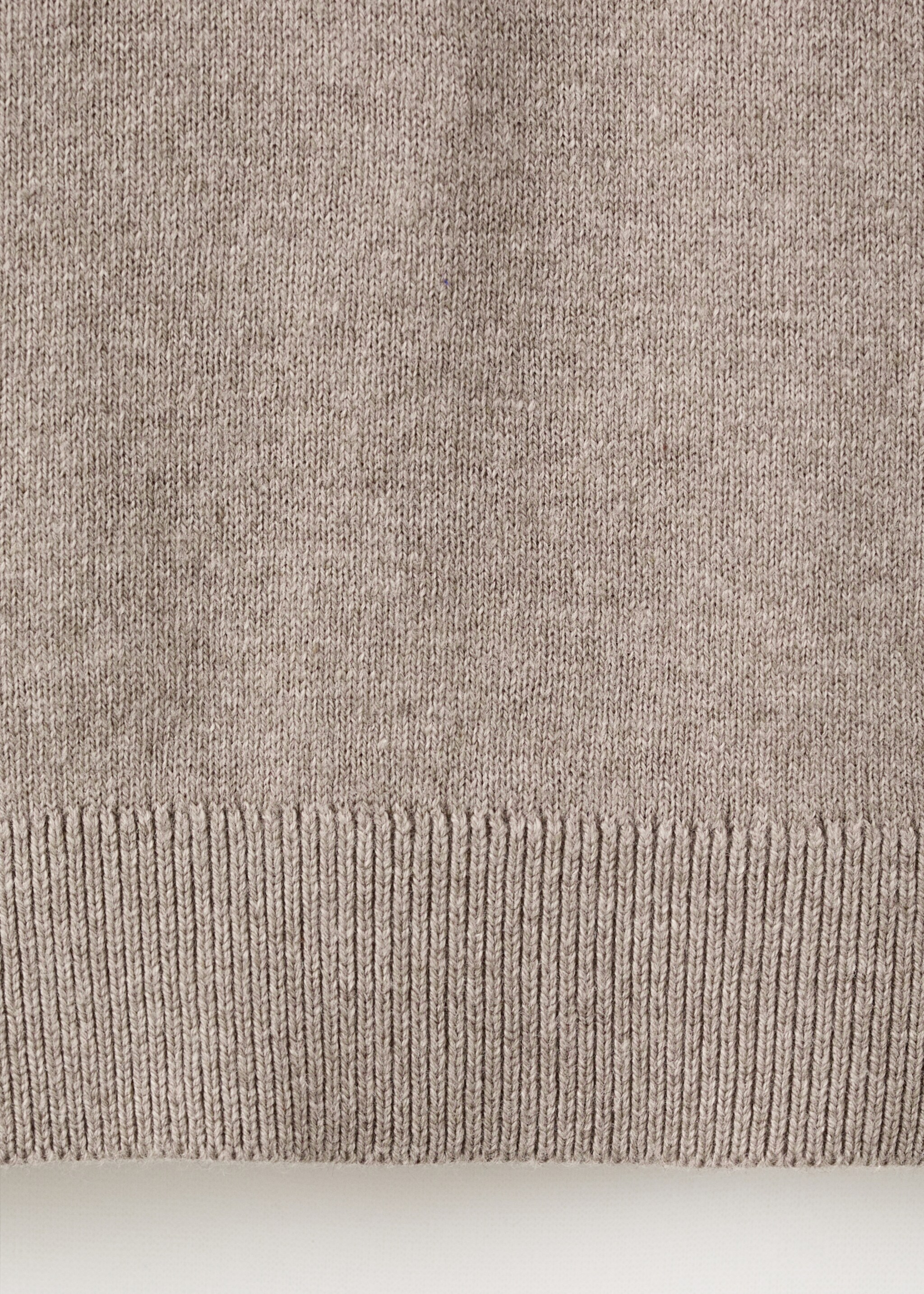 Zip neck jumper - Details of the article 0, Medium Brown. Ref: 27031259-00.