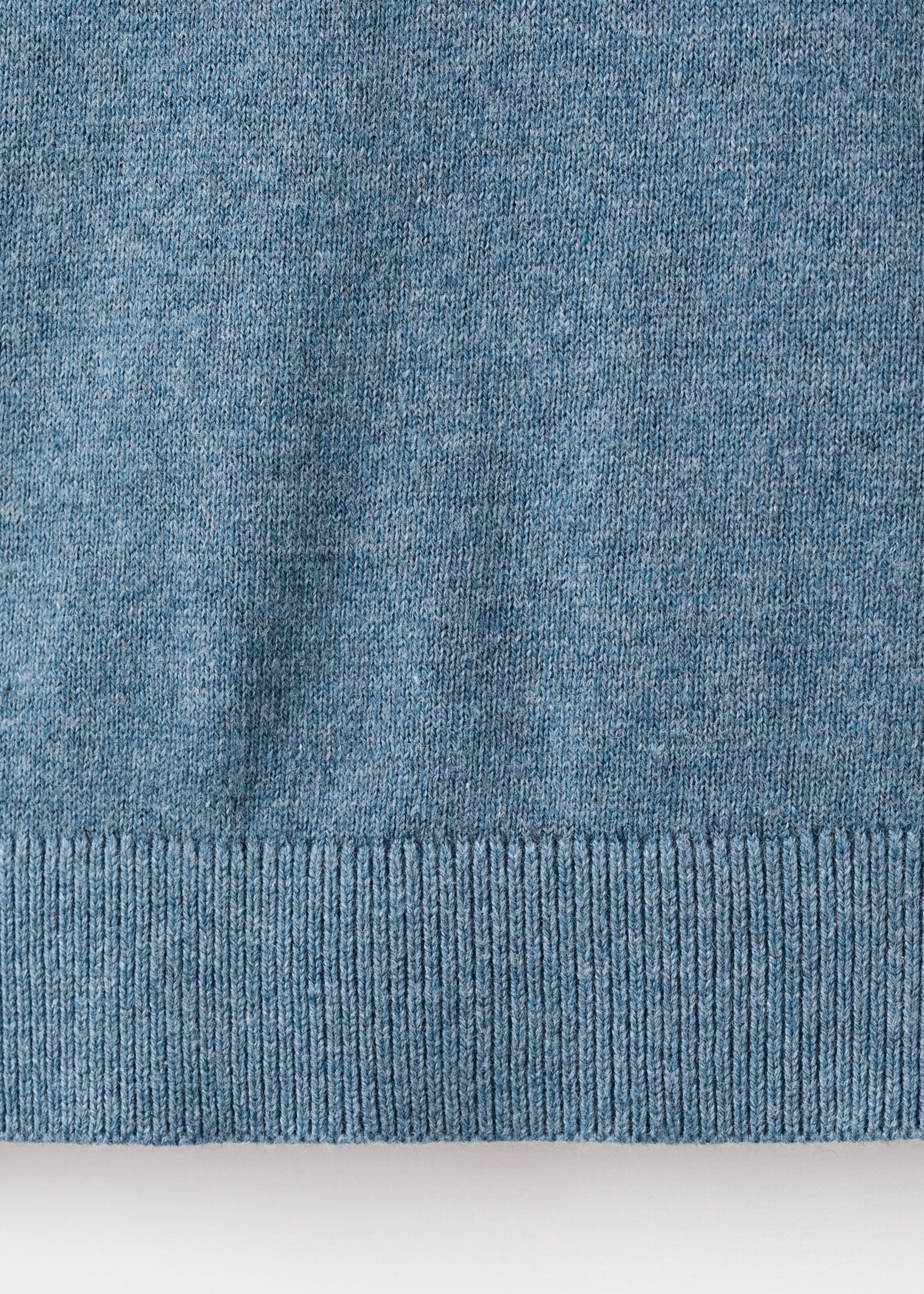 Zip neck jumper - Details of the article 0, Blue. Ref: 27031259-00.