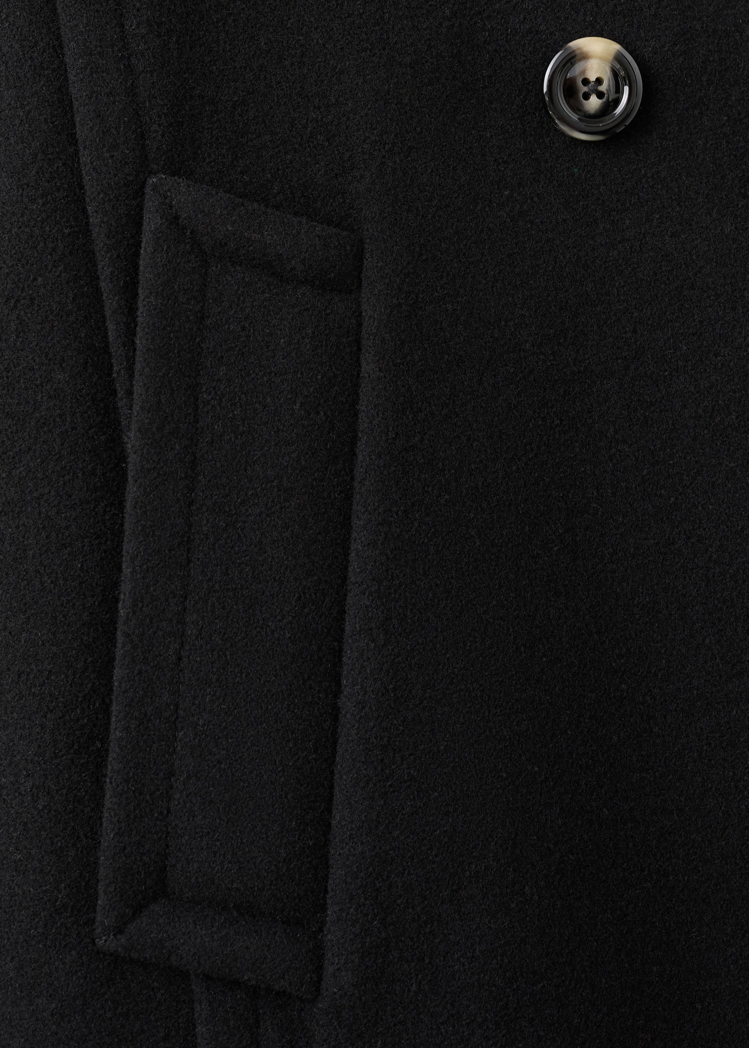 Wool-blend funnel-neck coat - Details of the article 0