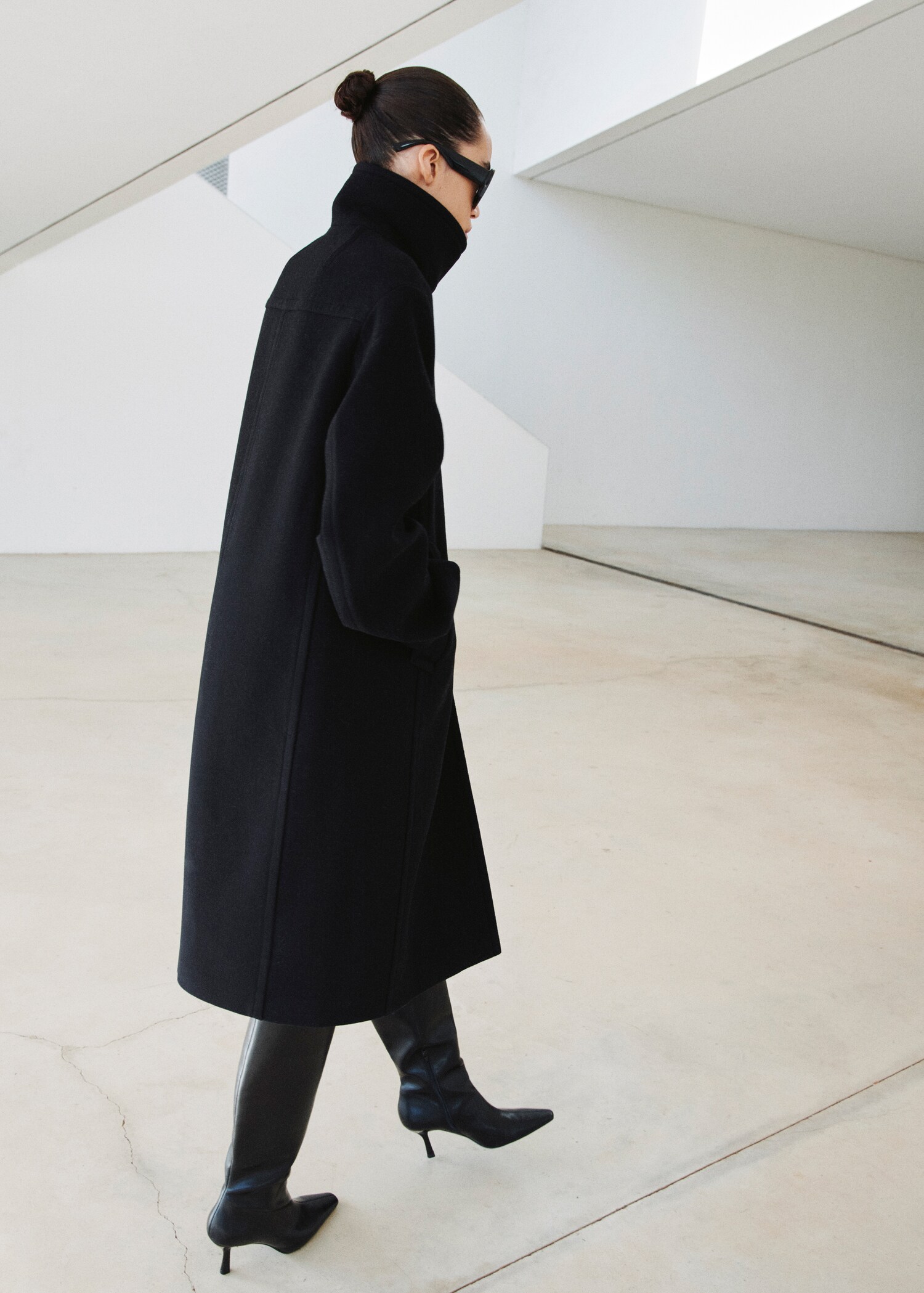 Wool-blend funnel-neck coat - Details of the article 2