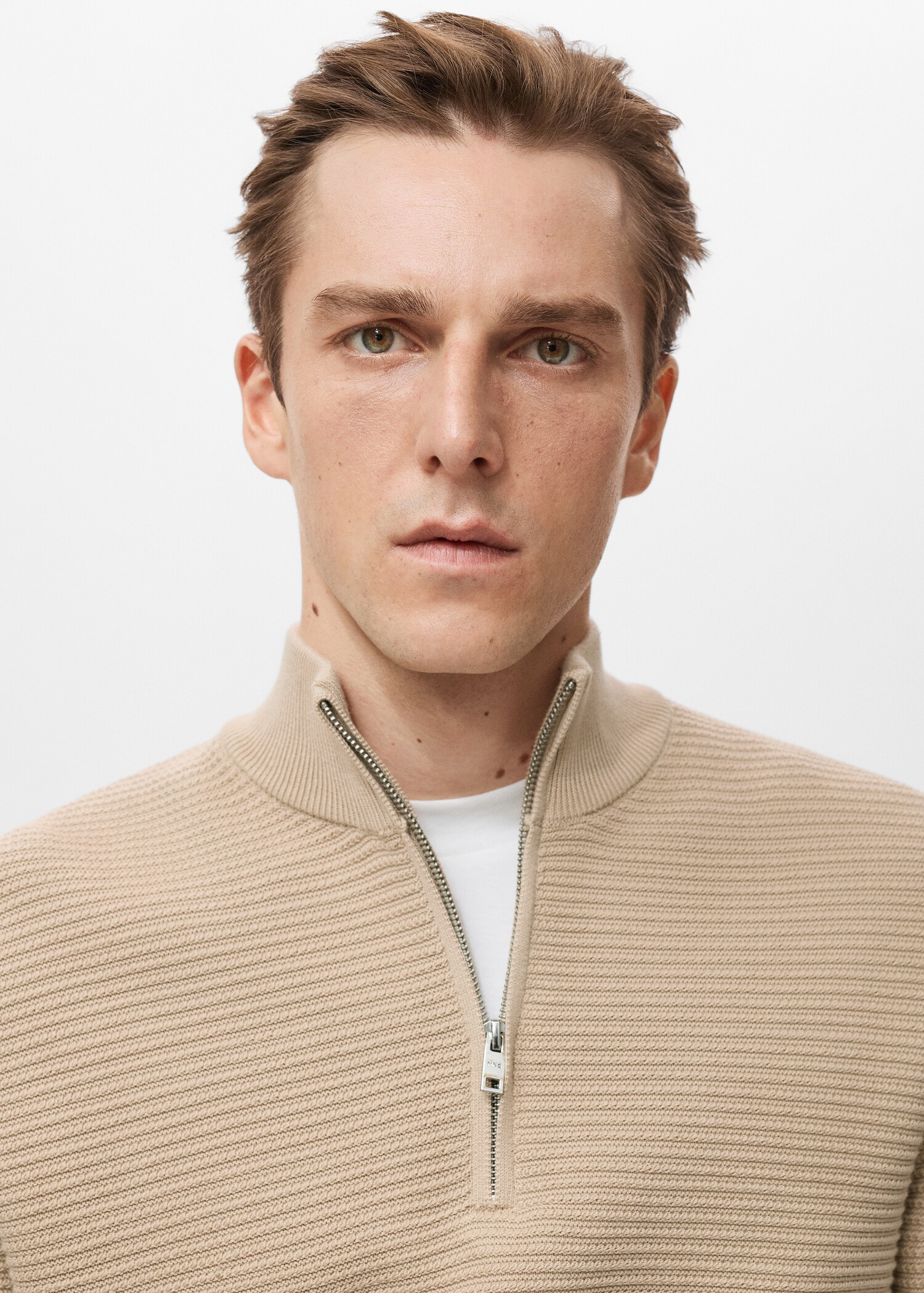 100% cotton structured sweater - Details of the article 1