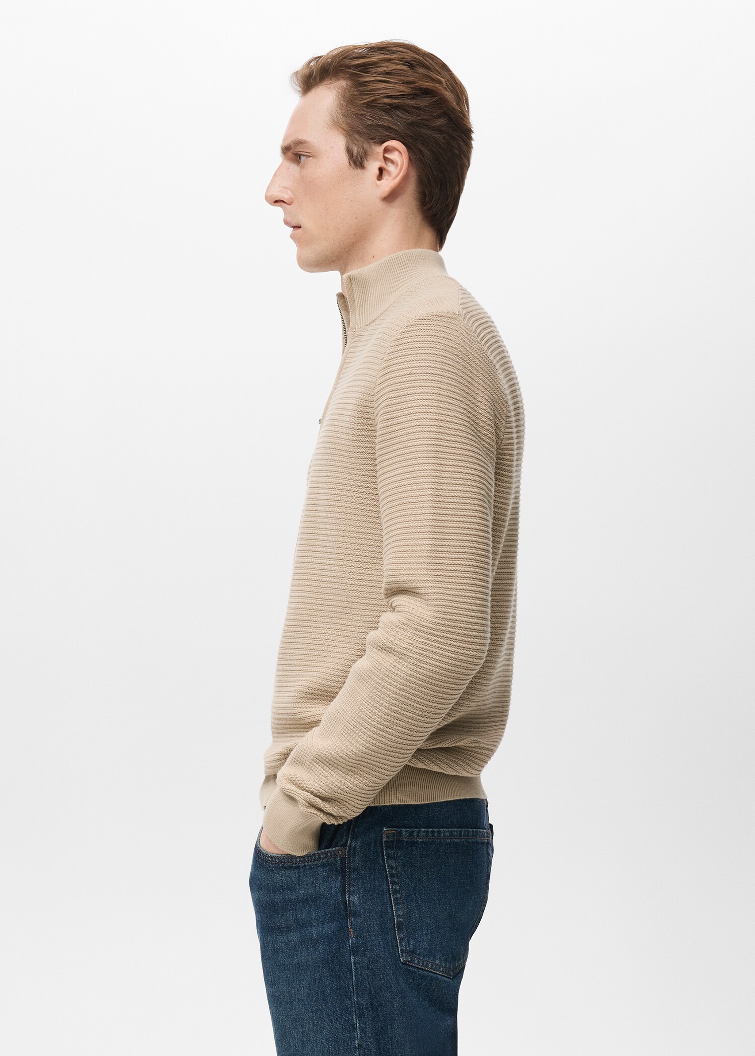 100% cotton structured sweater - Details of the article 2