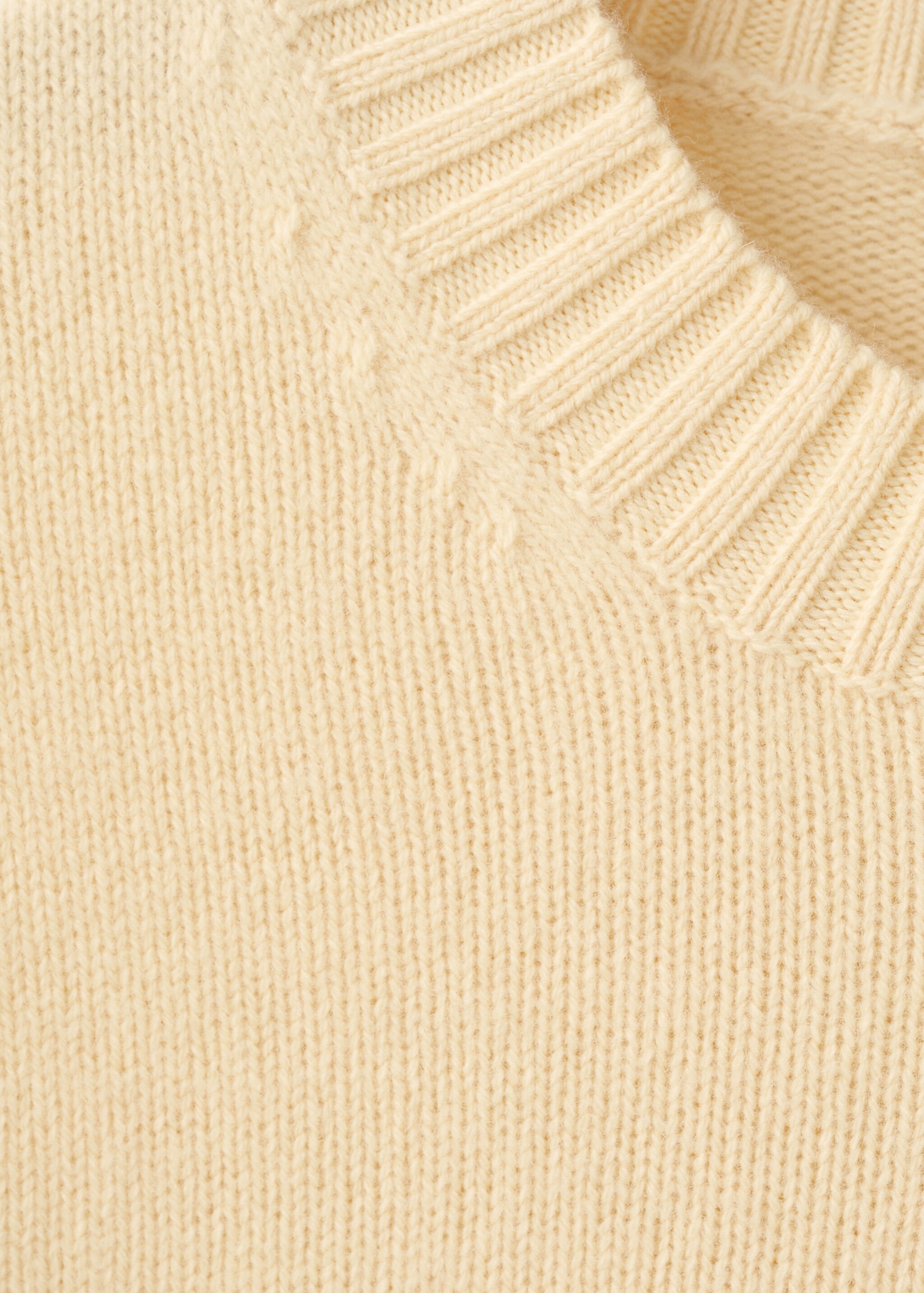 Sweater lory - Details of the article 8, Pastel Yellow. Ref: 27031263-00.
