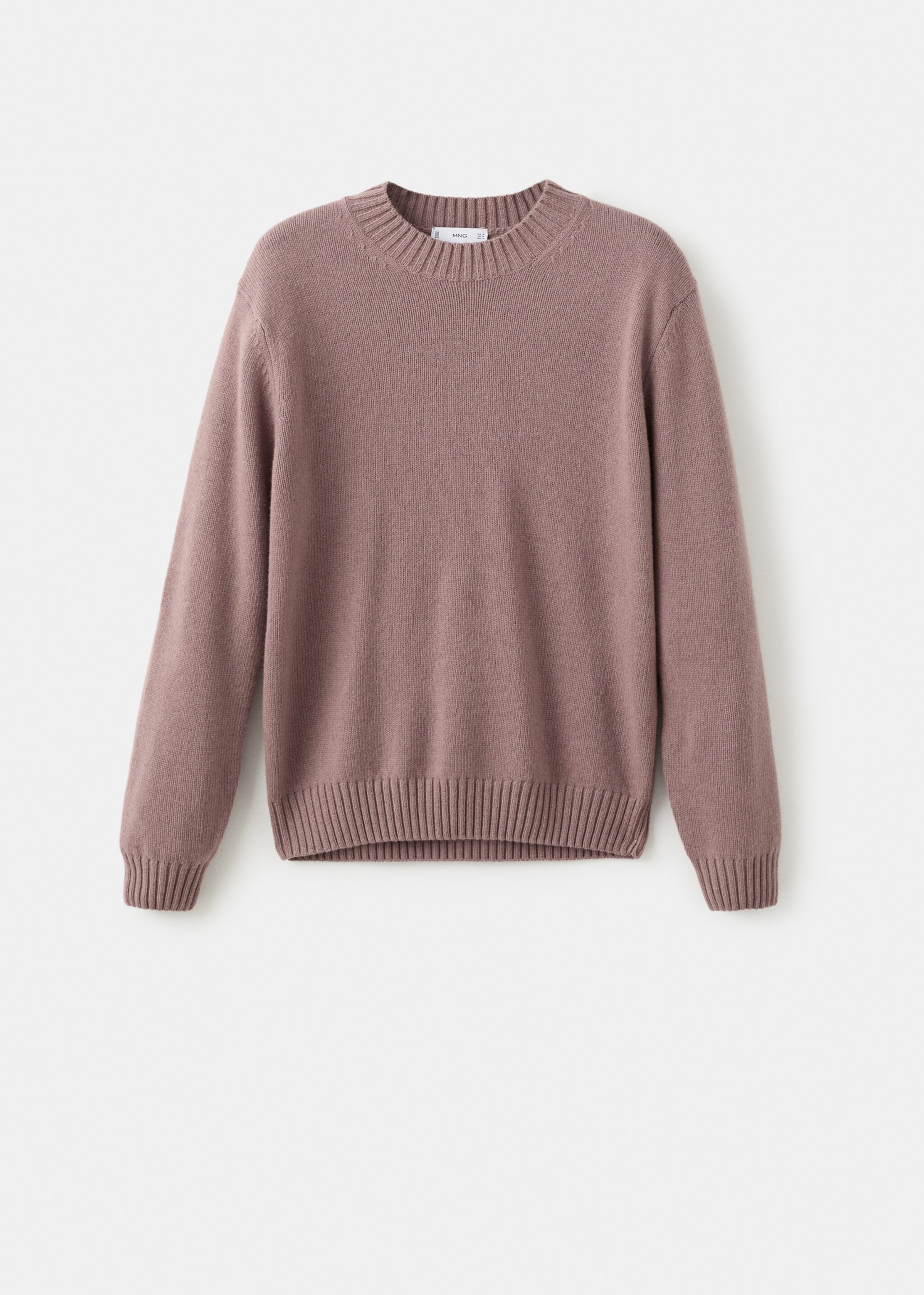 100% Italian wool knitted sweater - Article without model, Pale Pink. Ref: 27031263-00.