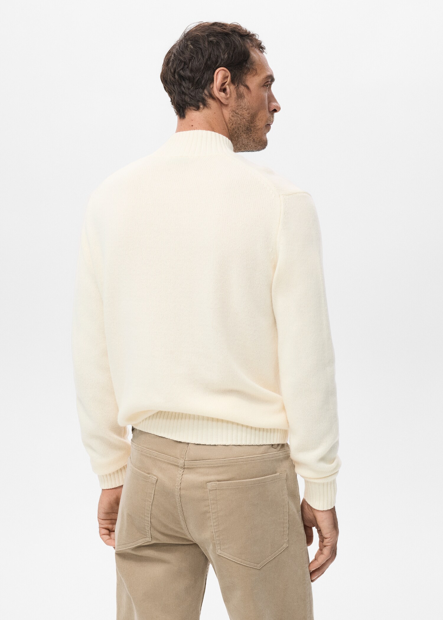 100% Italian wool knitted sweater - Reverse of the article