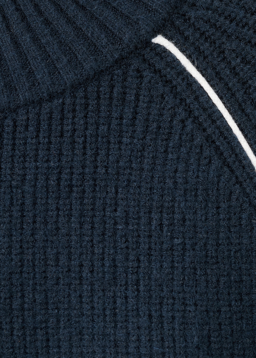 Mango Sweater with contrasting stripes and perkins collar