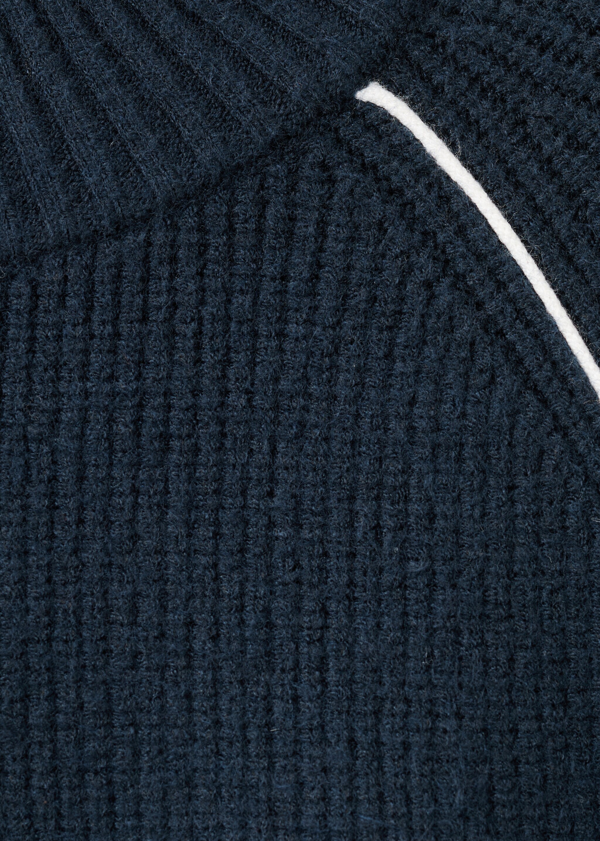 كنزة بياقة بيركنز بخطوط متباينة - تفاصيل المنتج 8, أزرق غامق. Ref: 27031267-00.