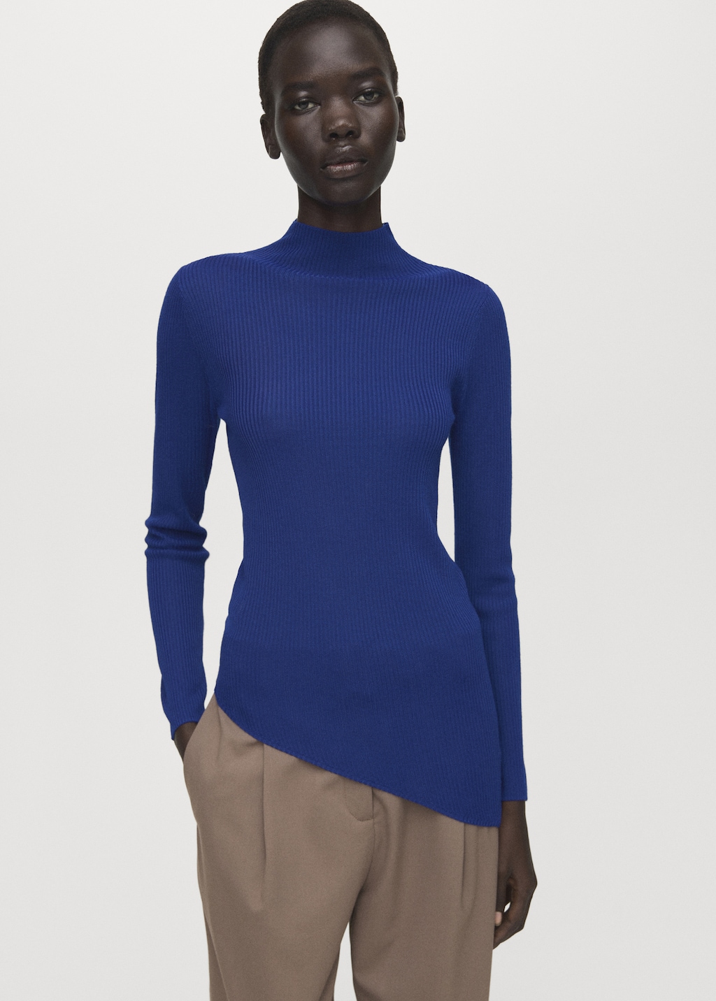 Mango Sweater with asymmetrical turtleneck