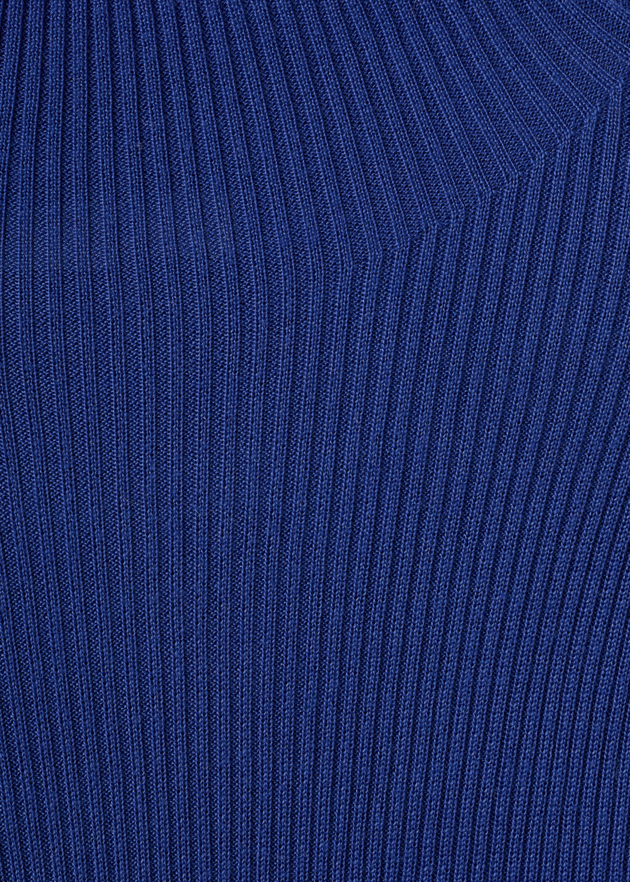 Sweater with asymmetrical turtleneck - Details of the article 8, Vibrant blue. Ref: 27031268-00.