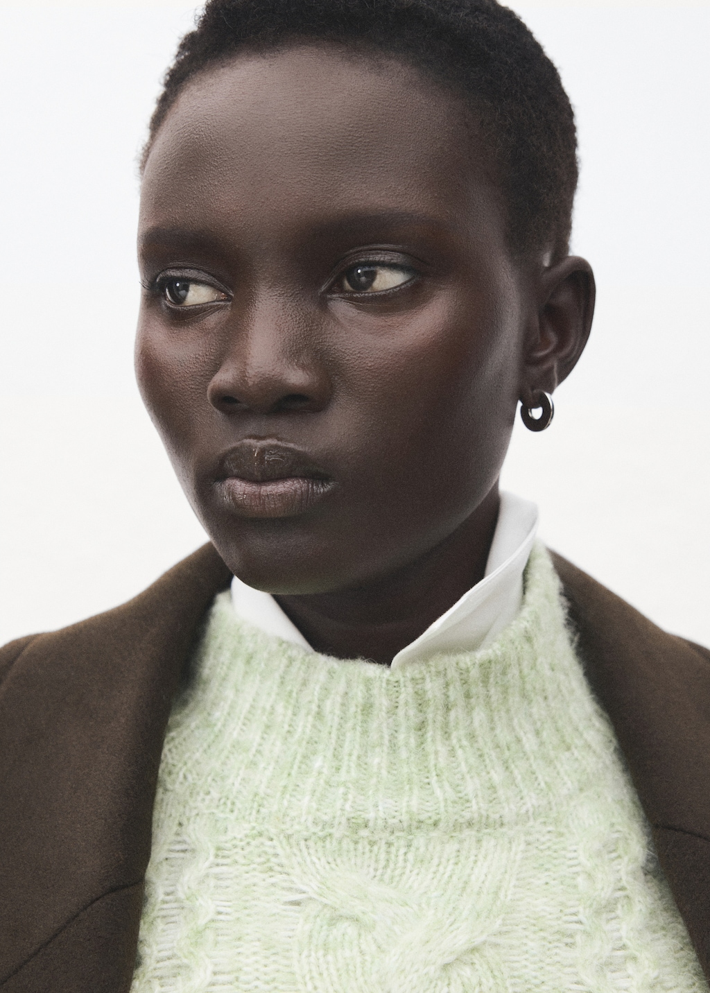 Mango Braided sweater with perkins neck thumbnail