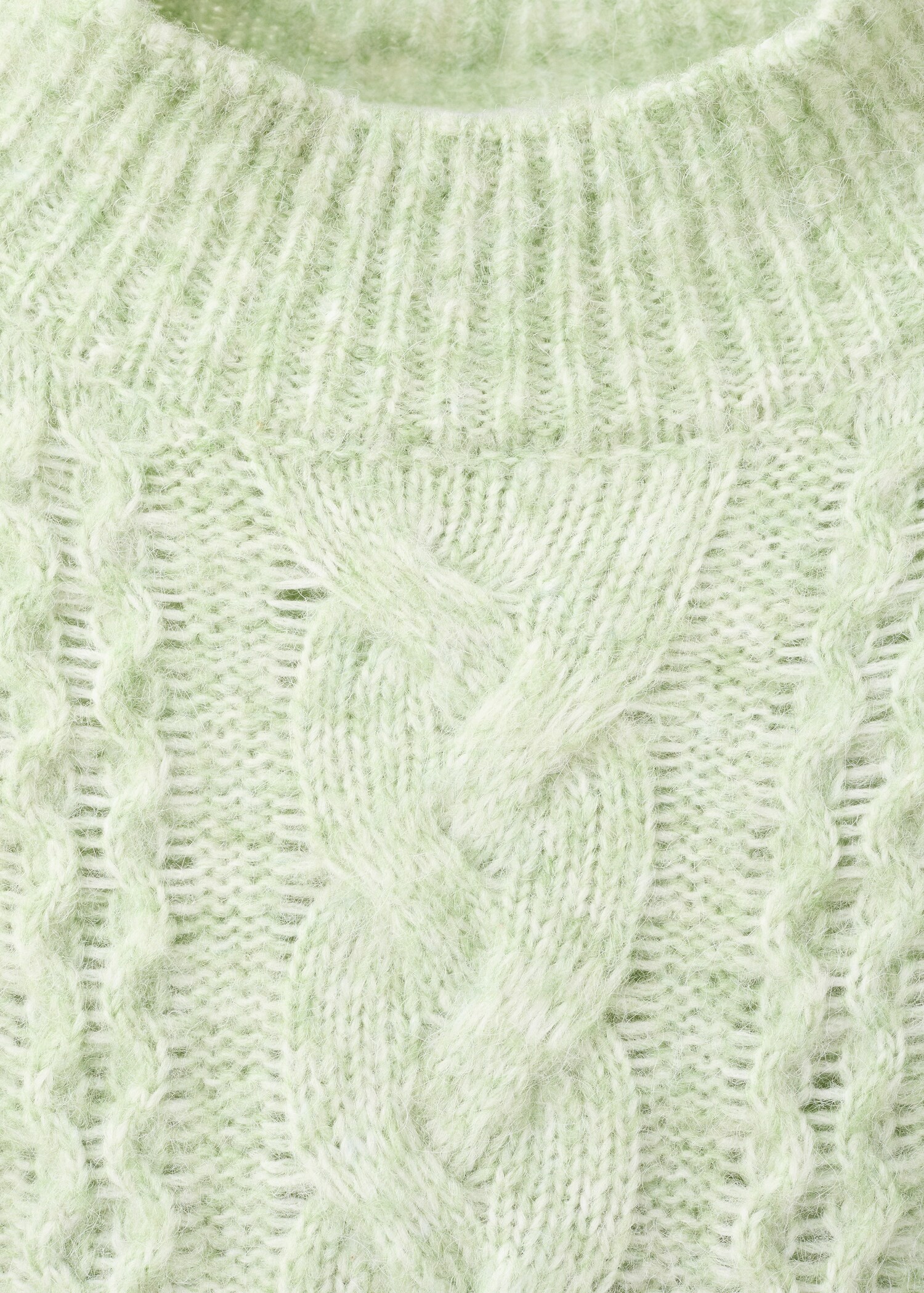 Braided sweater with perkins neck - Details of the article 8