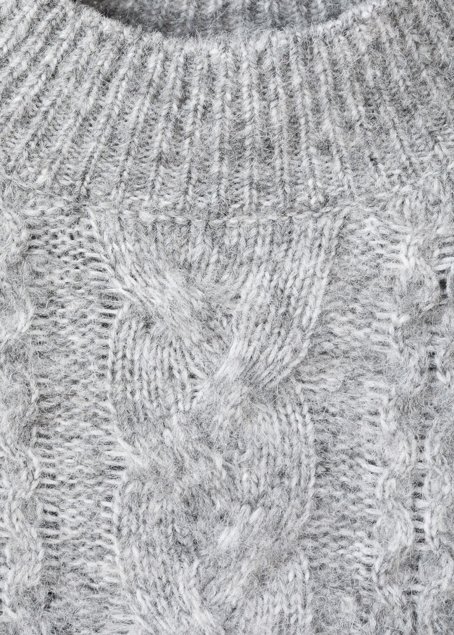 Braided sweater with perkins neck - Details of the article 8