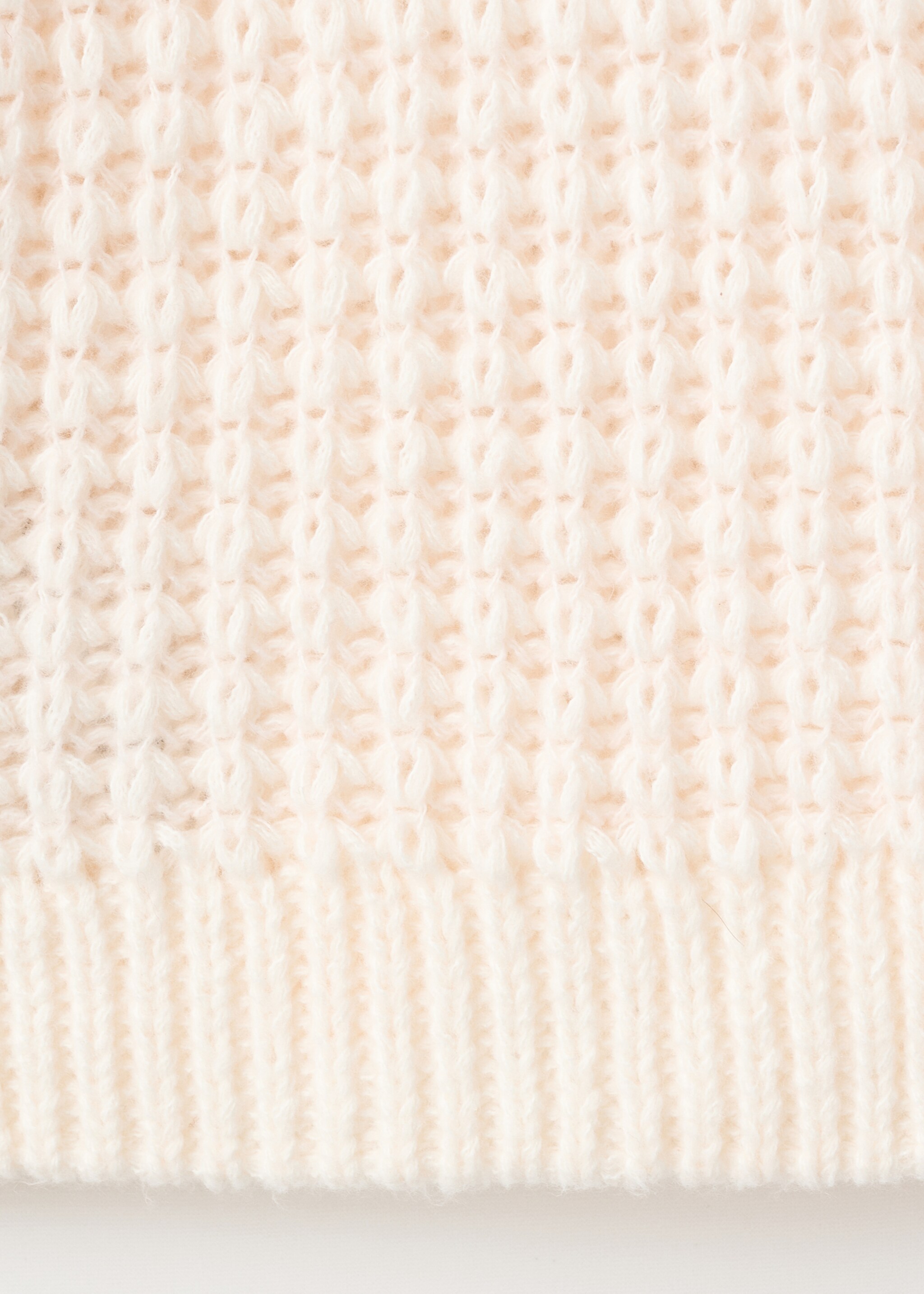 Openwork knit sweater - Details of the article 0, Ecru. Ref: 27031270-00.