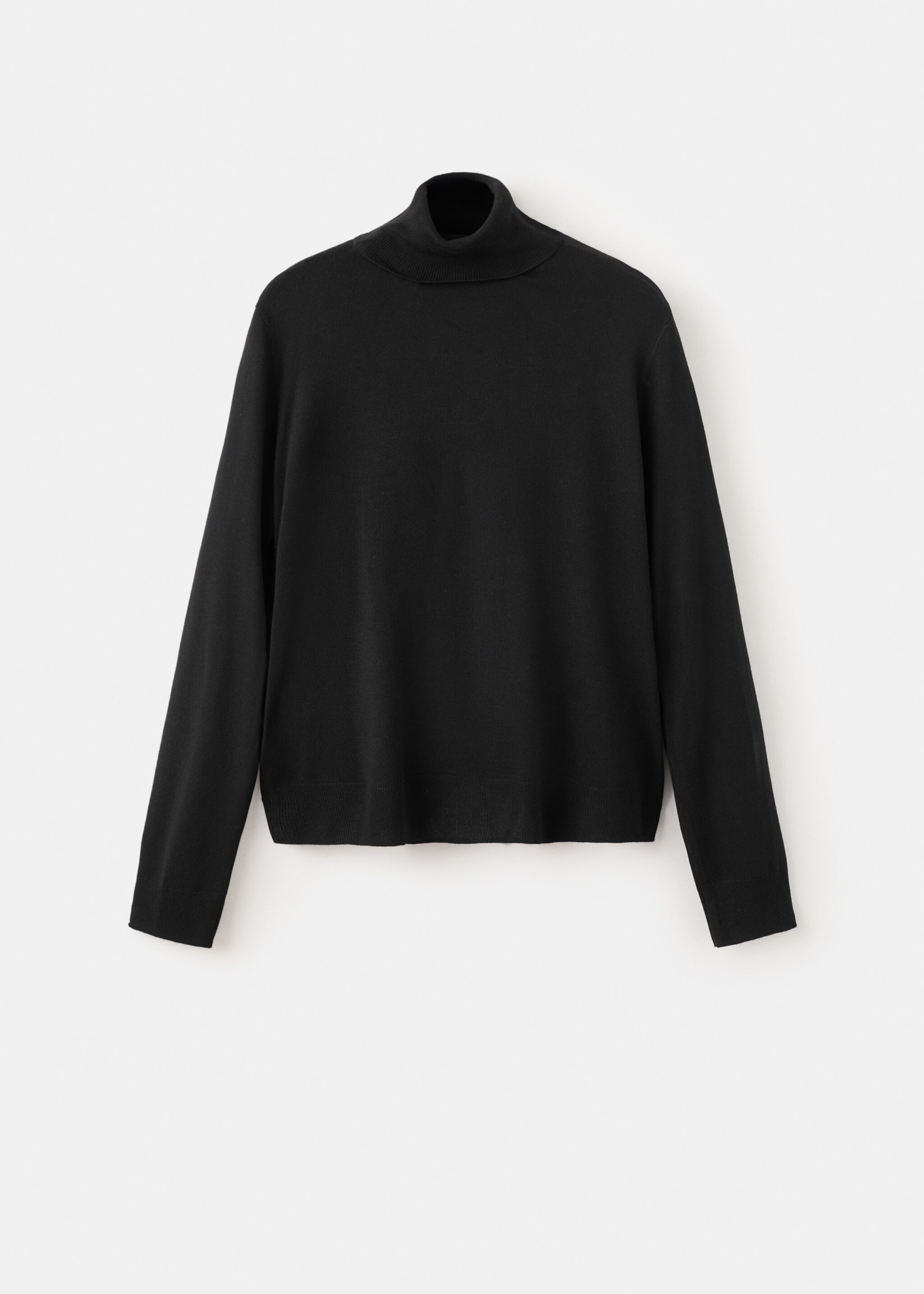 Turtleneck knitted sweater - Article without model, Black. Ref: 27031274-00.