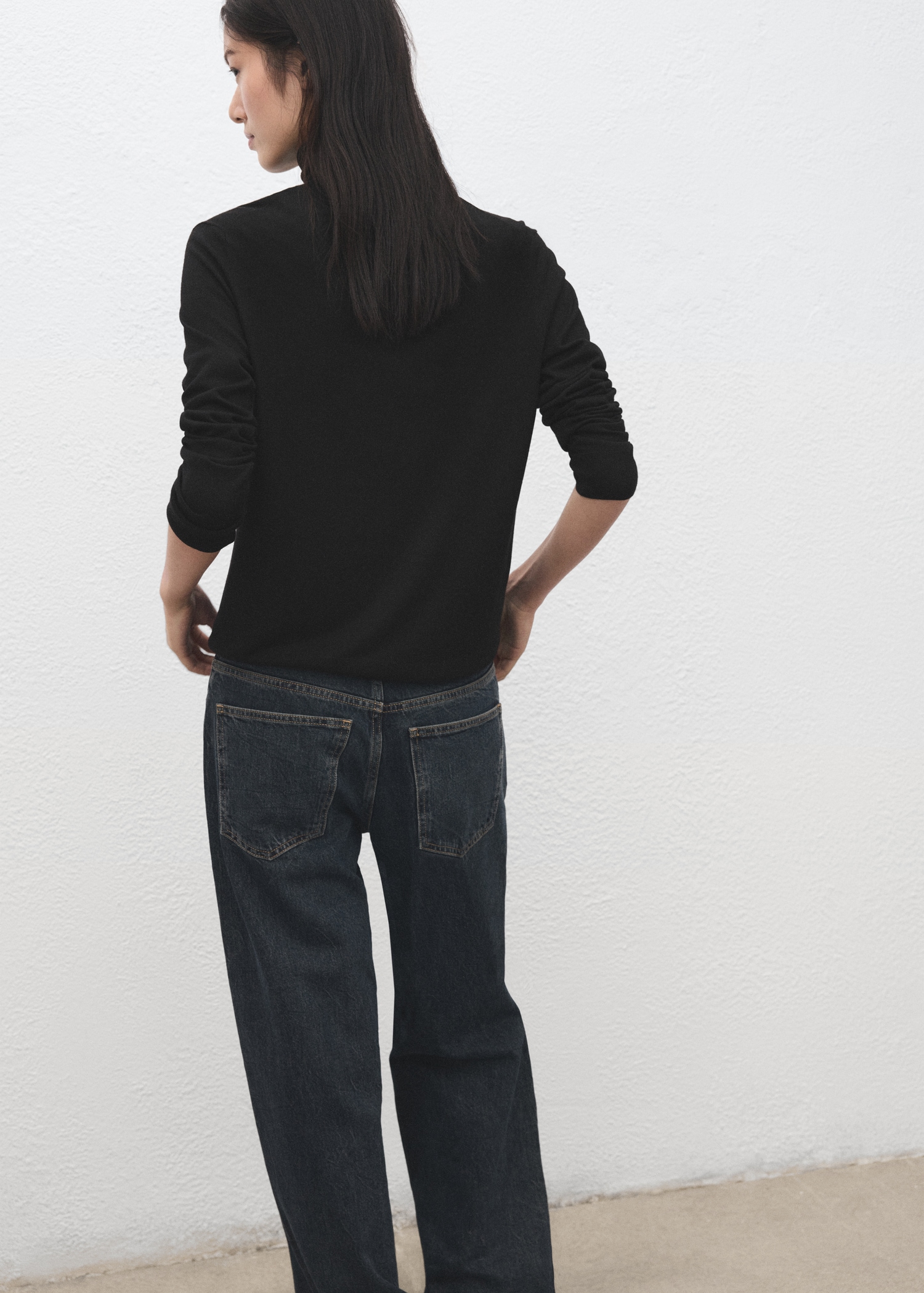 Jersei punt coll girat - Revers de l'article