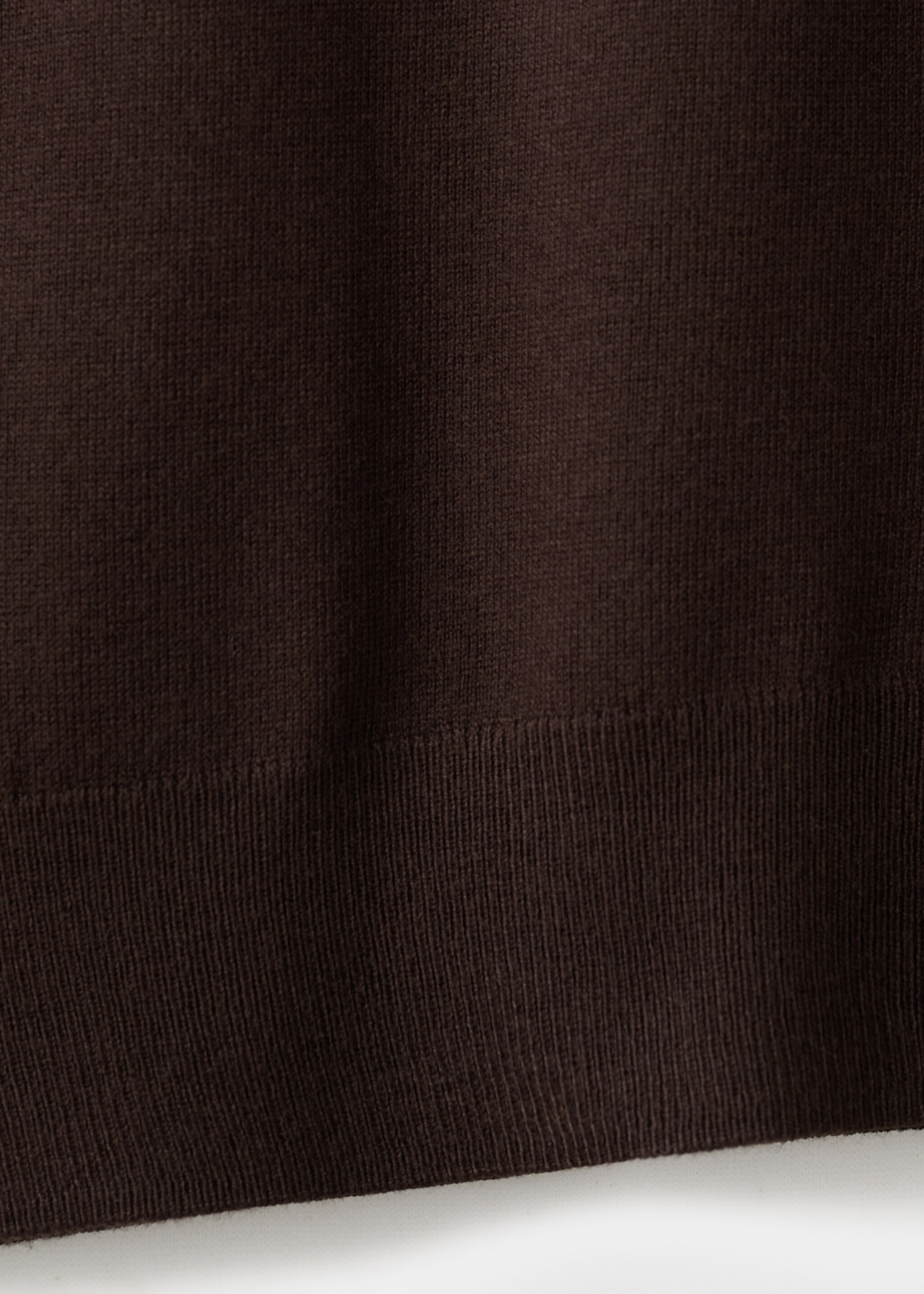 Fine-knit crew-neck sweater - Details of the article 0, Chocolate. Ref: 27031275-00.