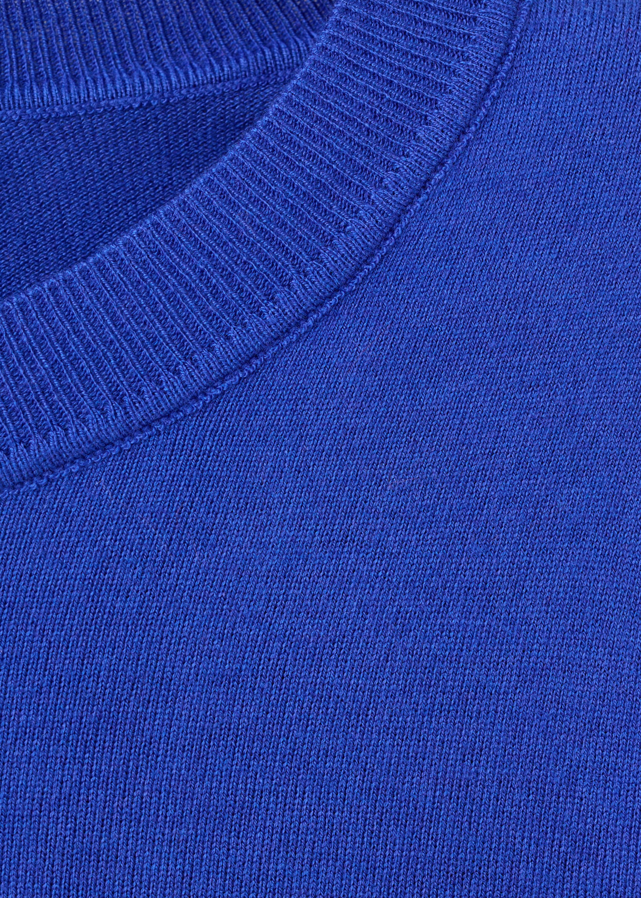 سترة برقبة عنق محبوكة ناعمة - تفاصيل المنتج 8, أزرق زاهٍ. Ref: 27031275-00.