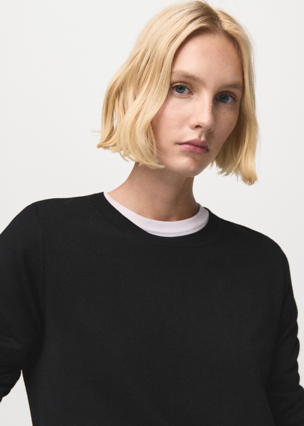 Mango Fine-knit crew-neck sweater