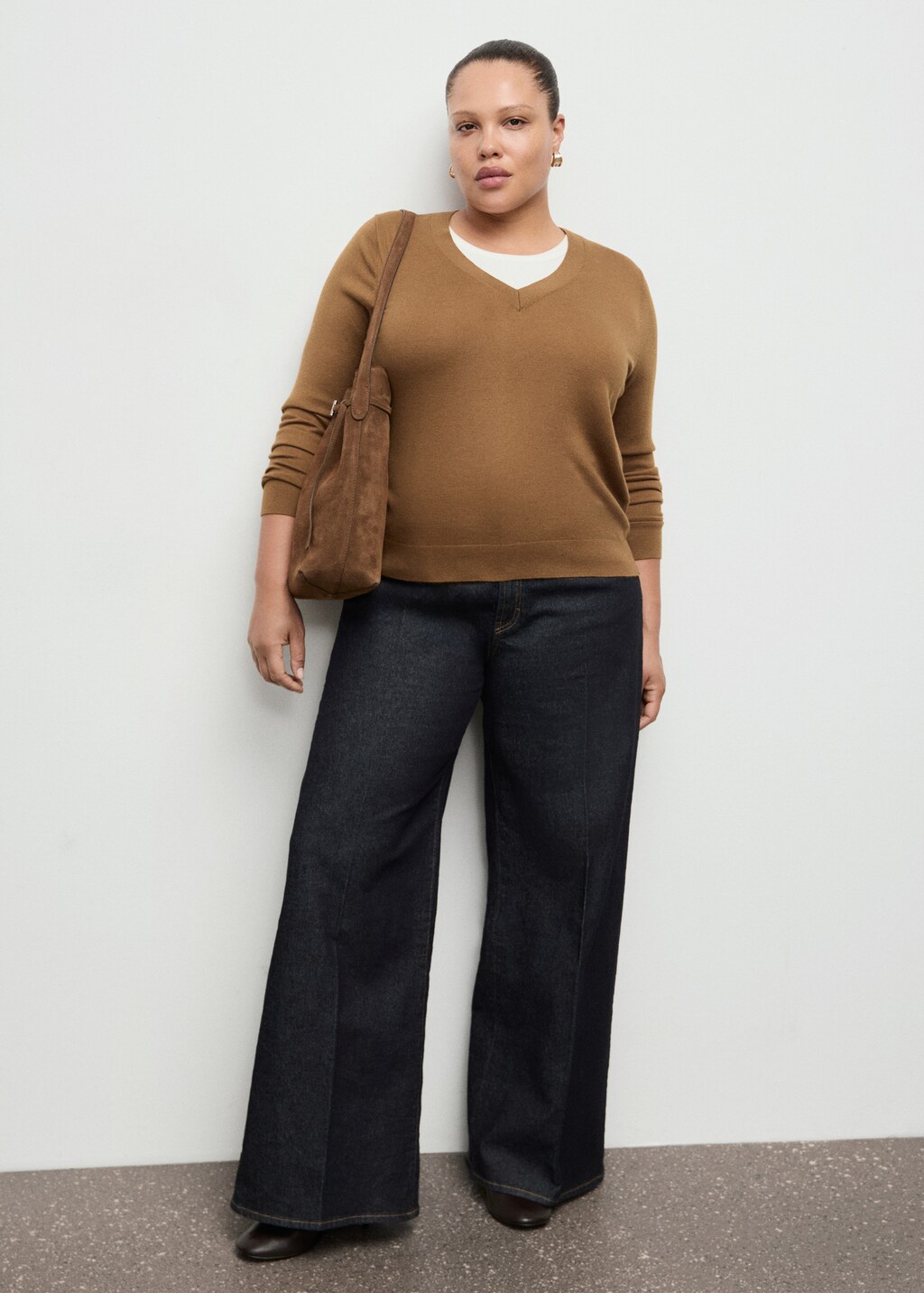 Mango V-neck knit sweater