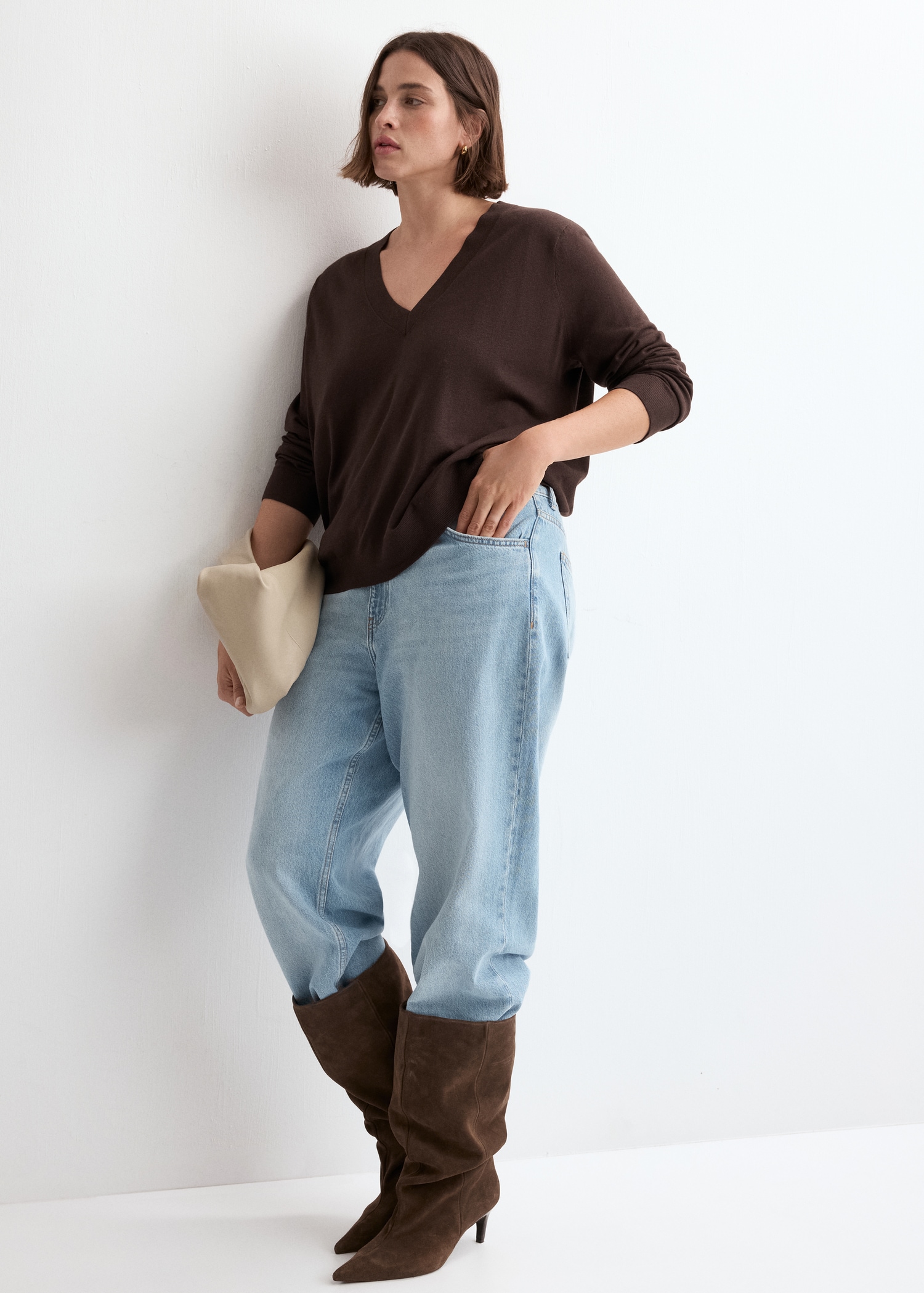 Pull-over maille col en V - Détail de l'article 3