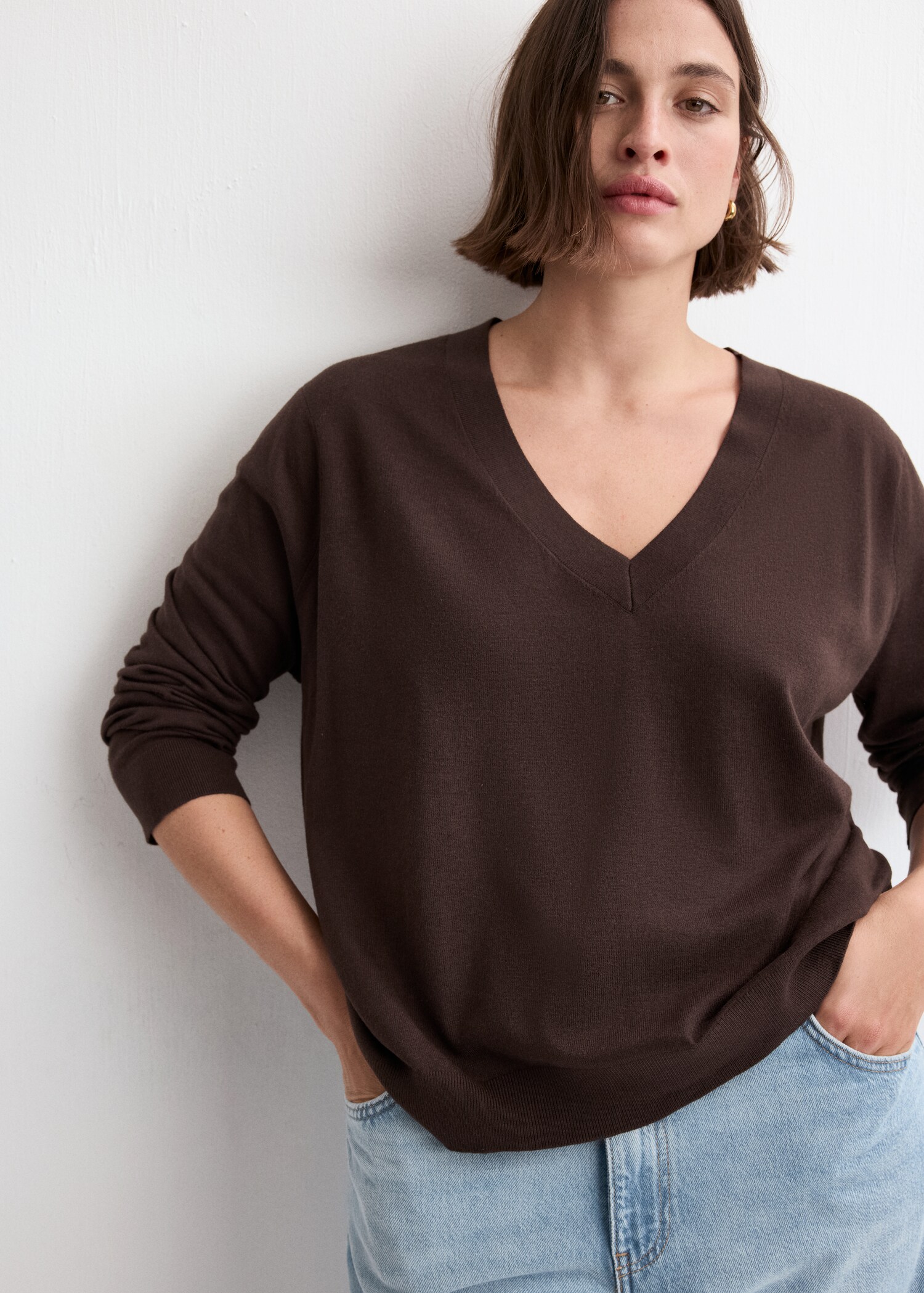 Pull-over maille col en V - Détail de l'article 5