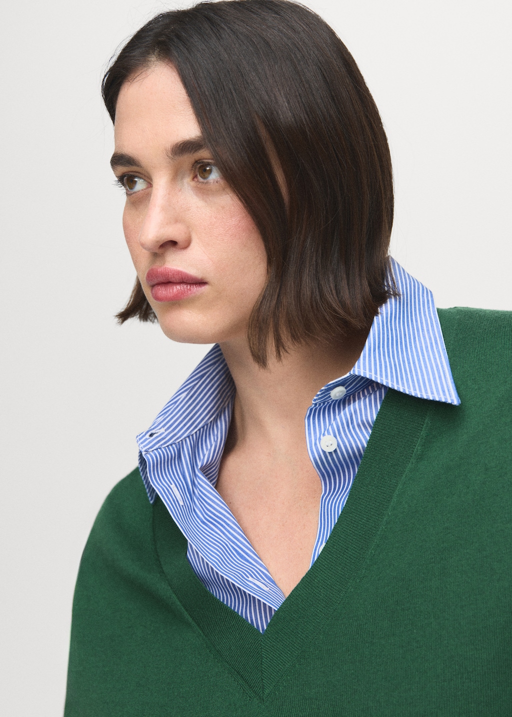 Mango V-neck knit sweater