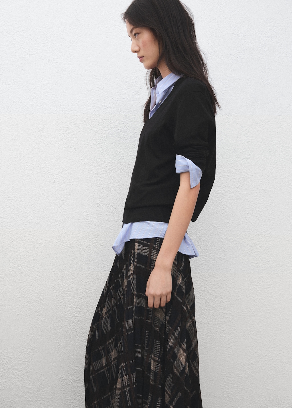 Mango V-neck knit sweater