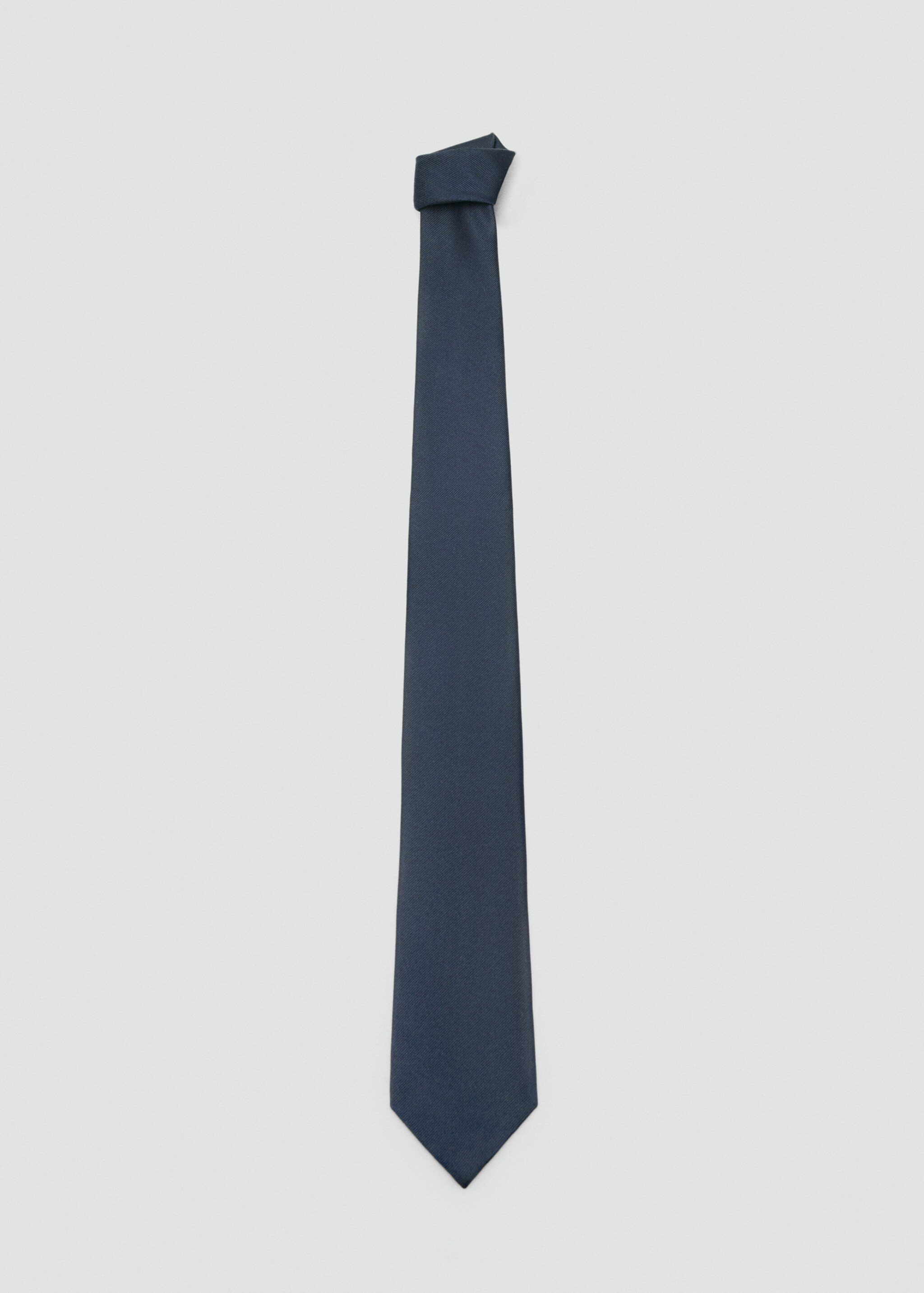 Plain silk tie - Article without model, Navy. Ref: 27031277-00.