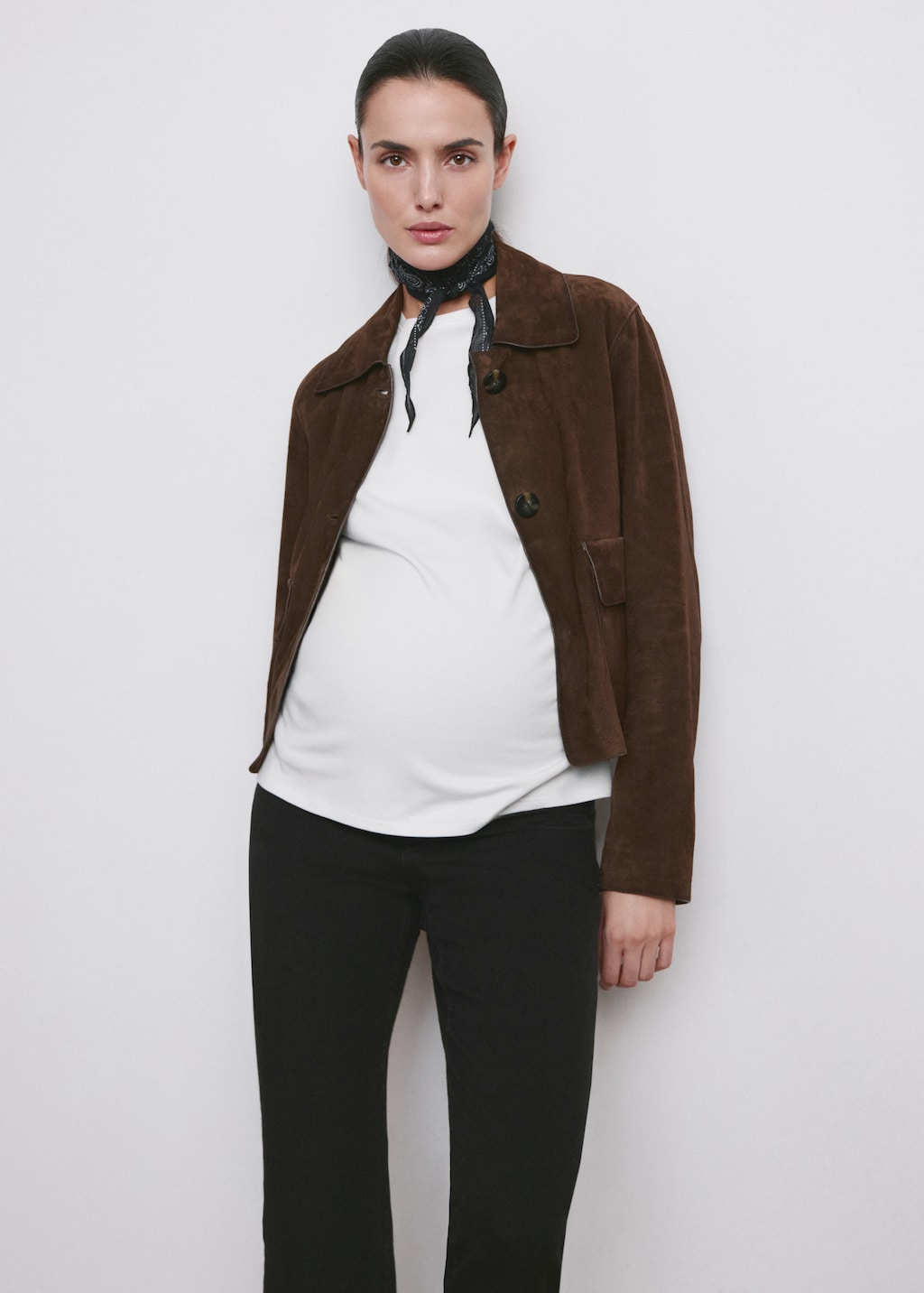 Mango Maternity flared cropped jeans