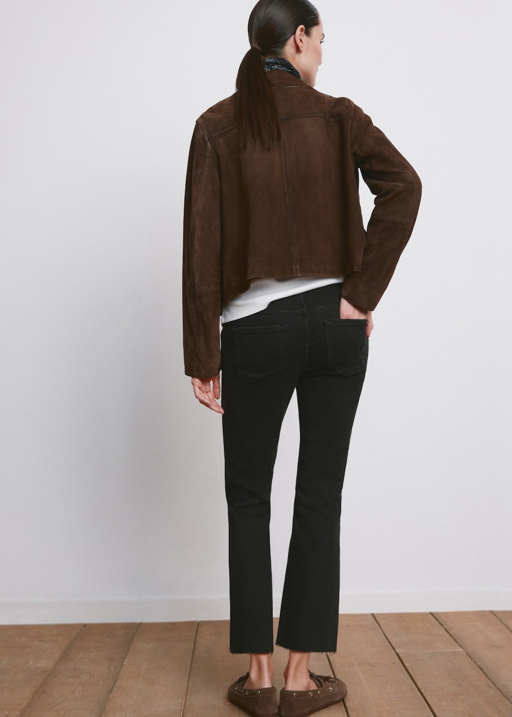 Mango Maternity flared cropped jeans