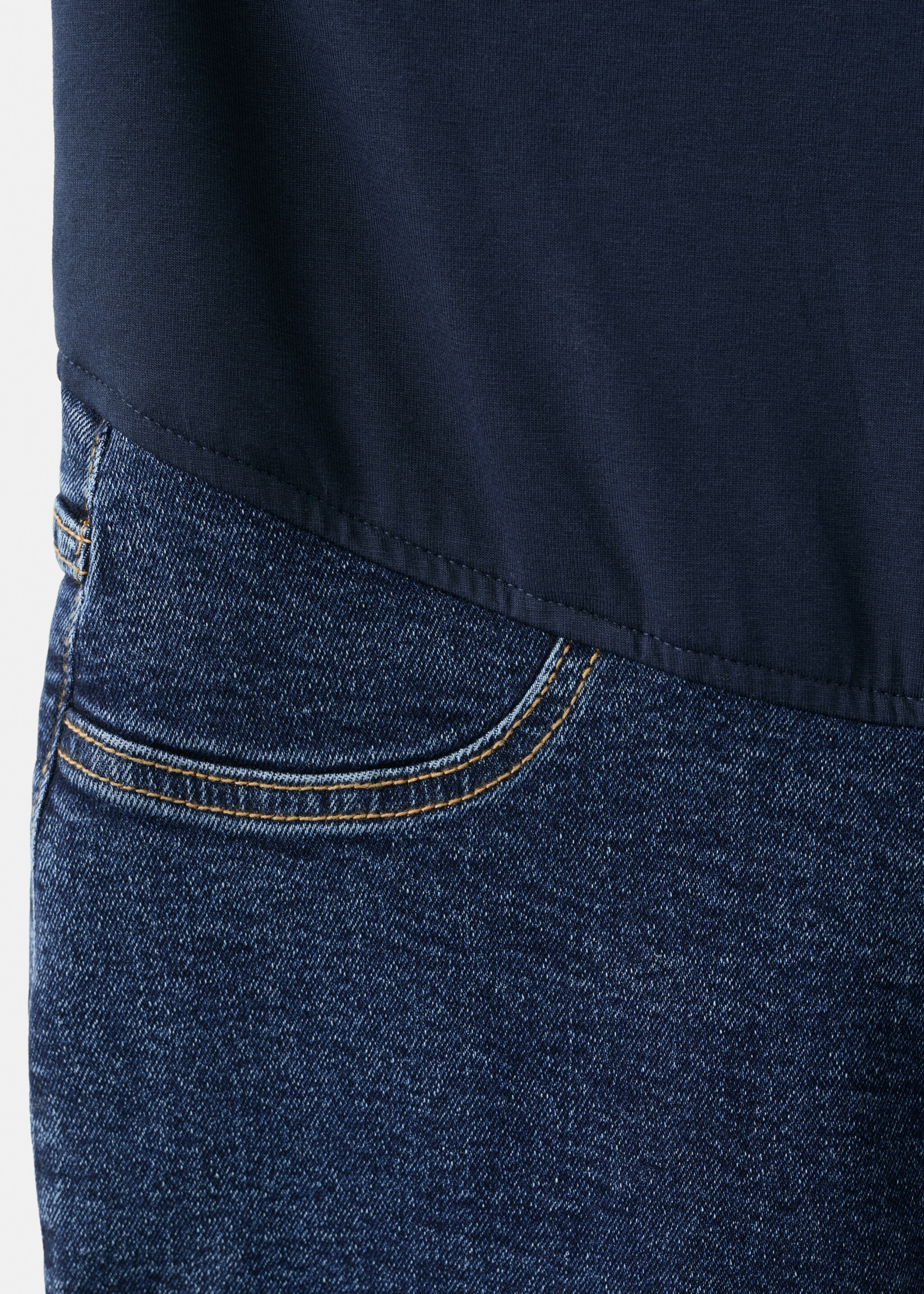 Maternity flared cropped jeans - Details of the article 8, Dark Blue. Ref: 27031281-00.
