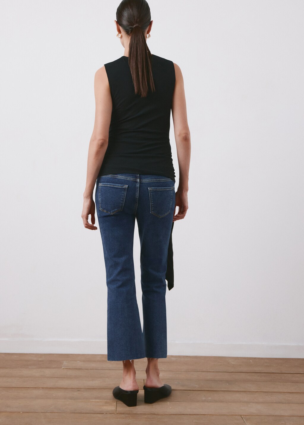 Mango Maternity flared cropped jeans