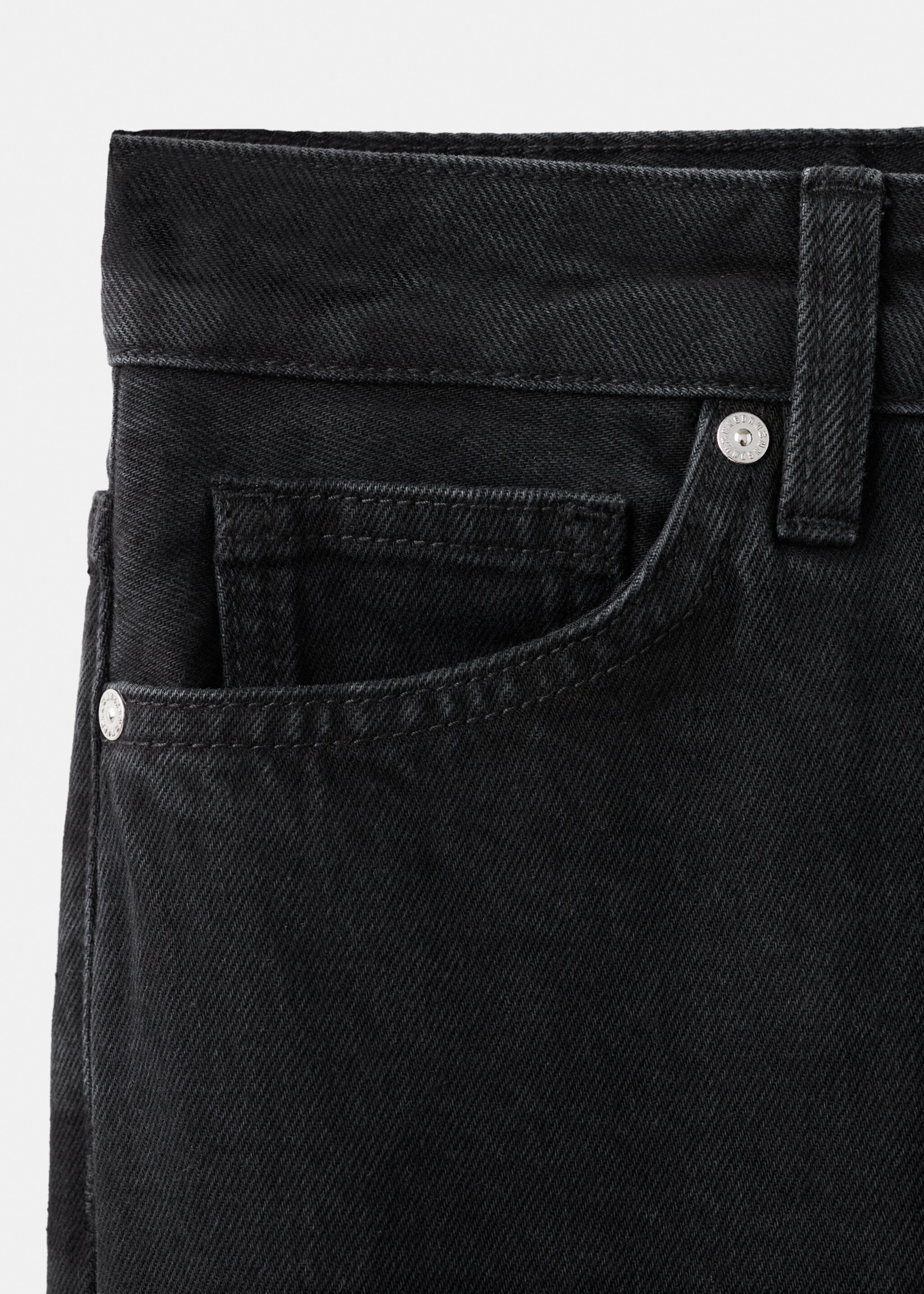Mom2000 high-rise jeans - Details of the article 0, Black denim. Ref: 27031283-00.