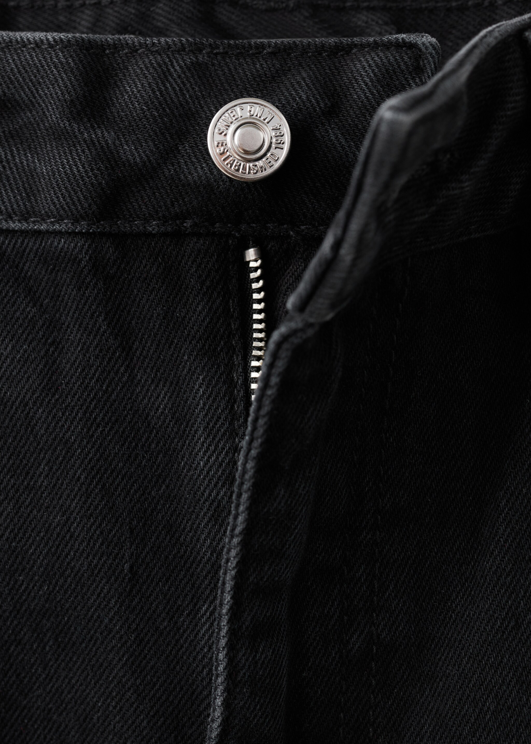 Mom2000 high-rise jeans - Details of the article 8, Black denim. Ref: 27031283-00.