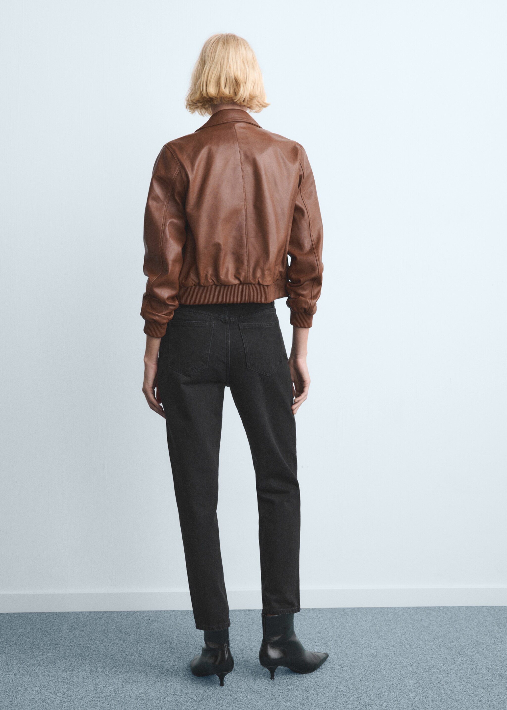 Mom2000 high-rise jeans - Reverse of the article, Black denim. Ref: 27031283-00.