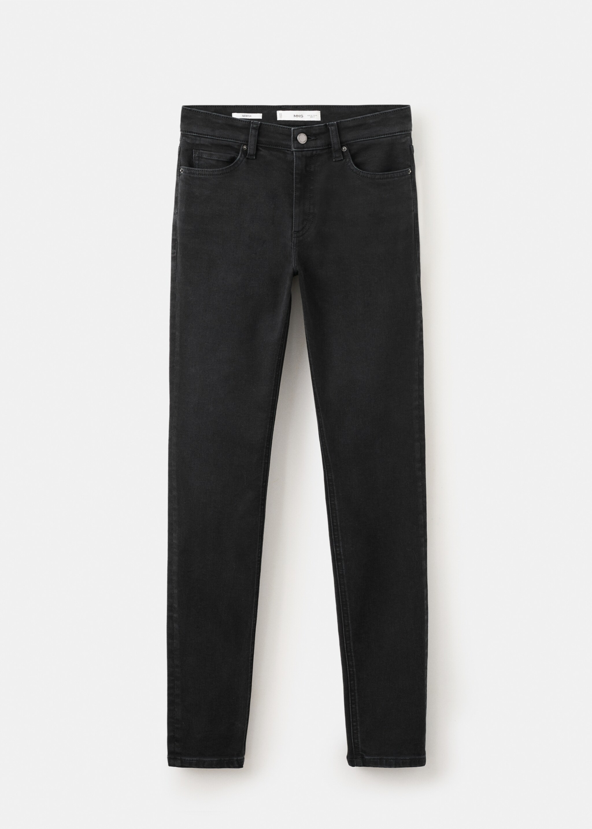 Mid-rise skinny jeans - Artikel zonder model, Black denim. Ref: 27031286-00.