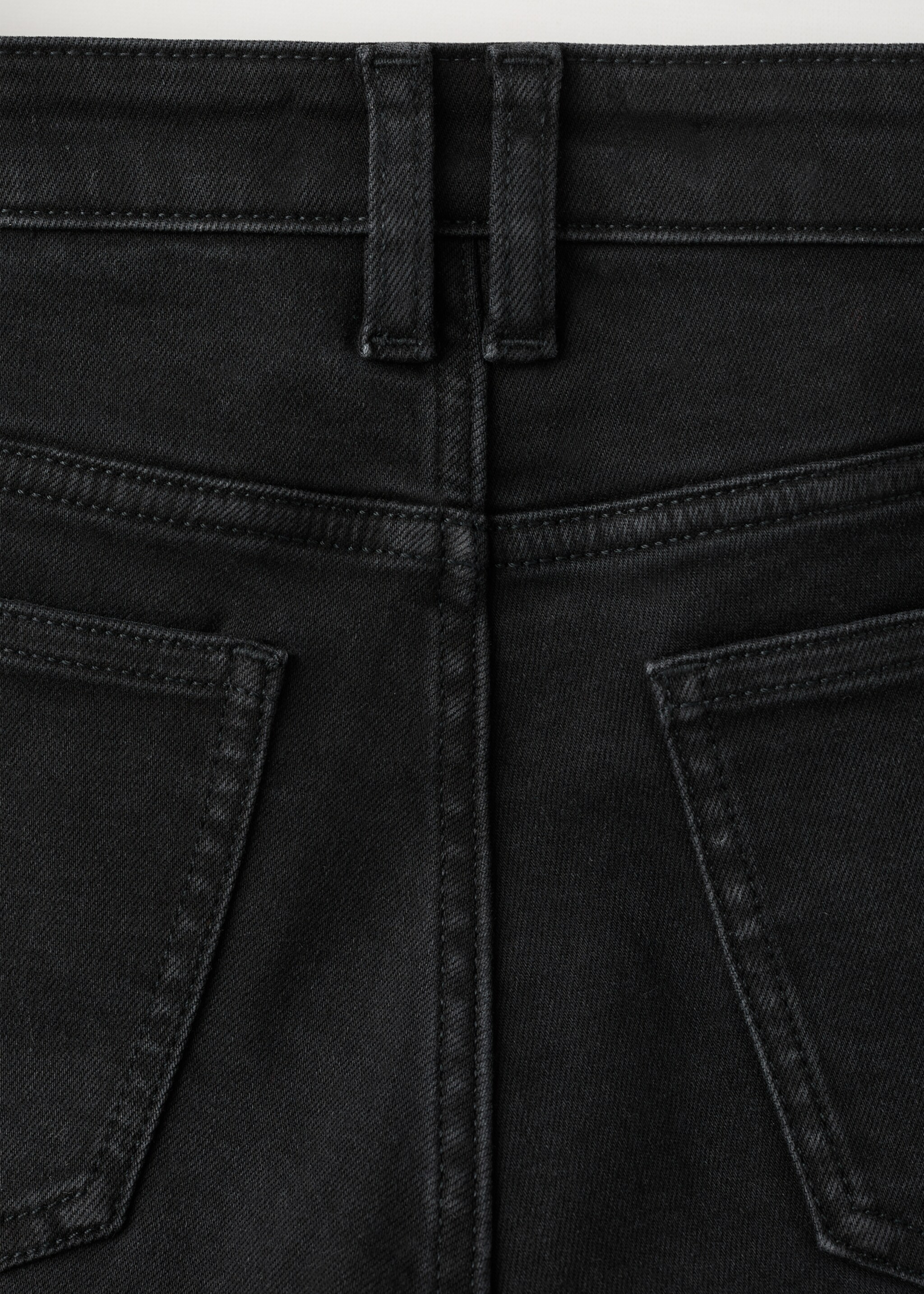 Mid-rise skinny jeans - Detail van het artikel 0, Black denim. Ref: 27031286-00.