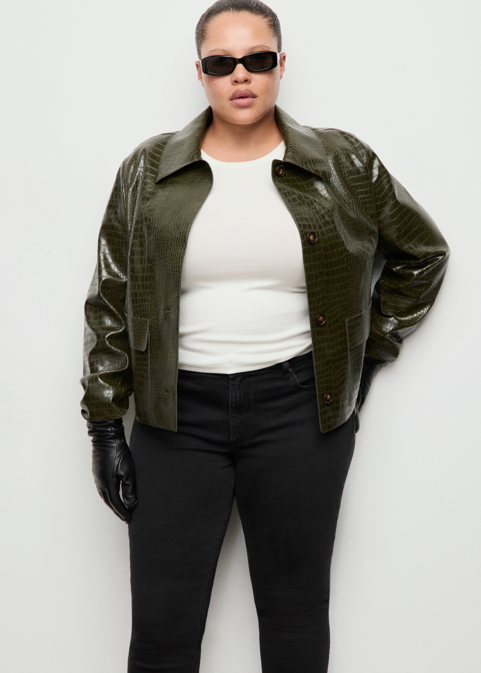 Mid-rise skinny jeans - Detail van het artikel 5, Black denim. Ref: 27031286-00.