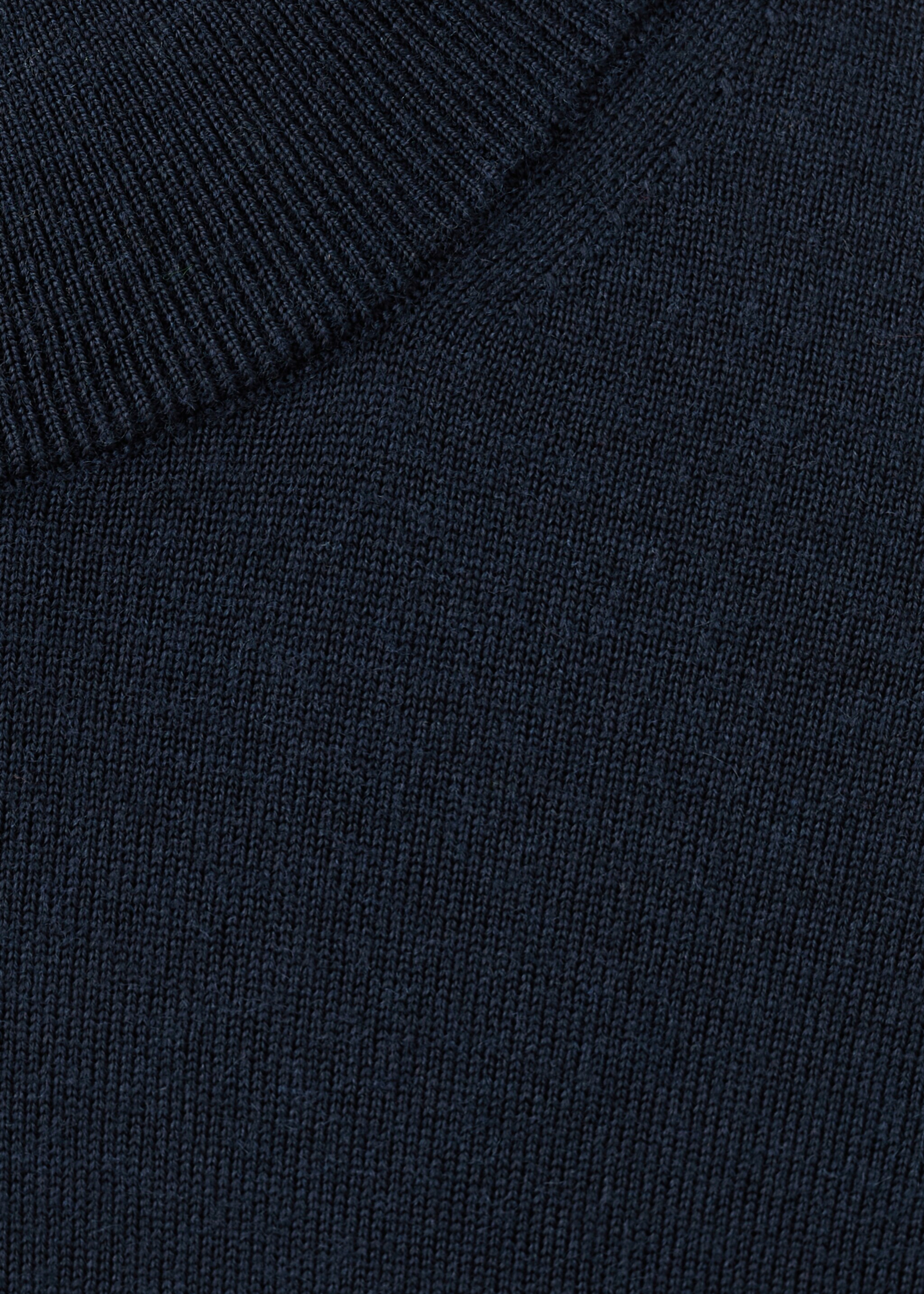 Pull-over 100 % laine col montant - Détail de l'article 8, Bleu marine. Ref: 27031287-00.