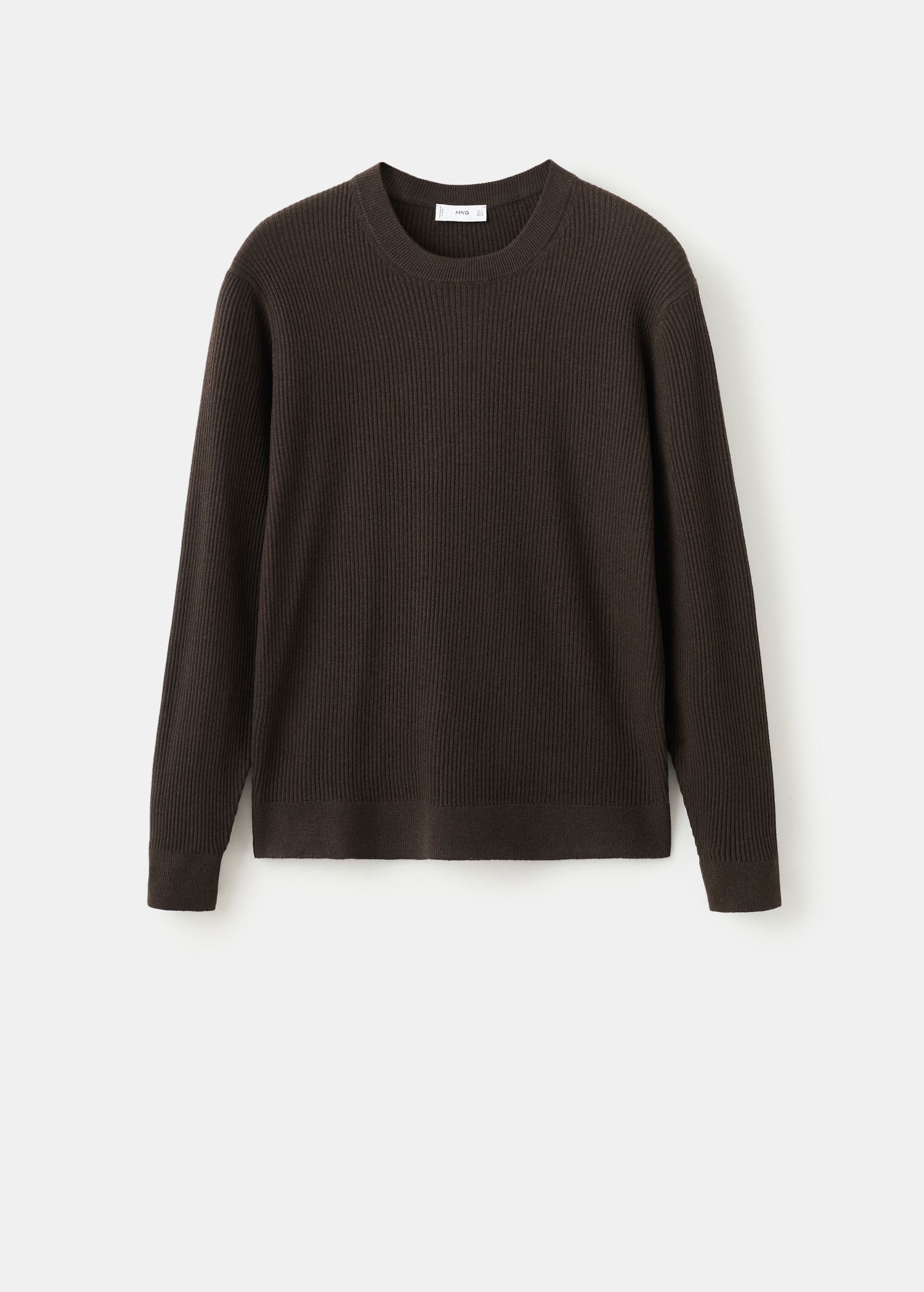 Pull coton maille fine côtelée - Article sans modèle