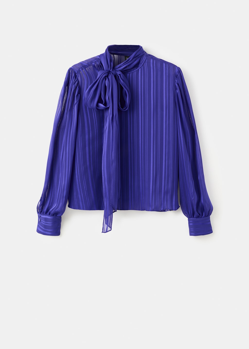 Striped blouse with scarf - image 5
