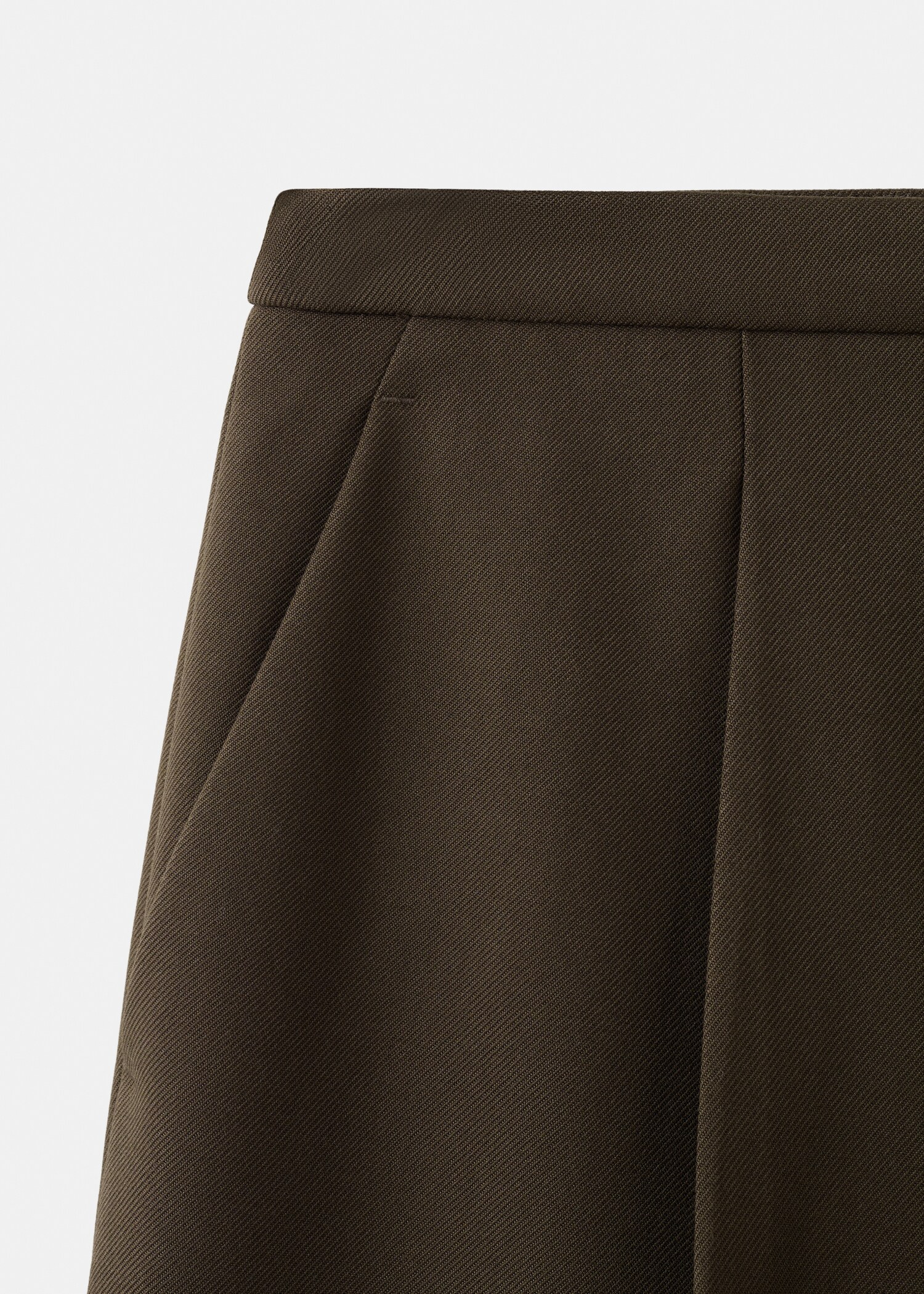 Wide-leg mid-rise pleated trousers - Details of the article 0
