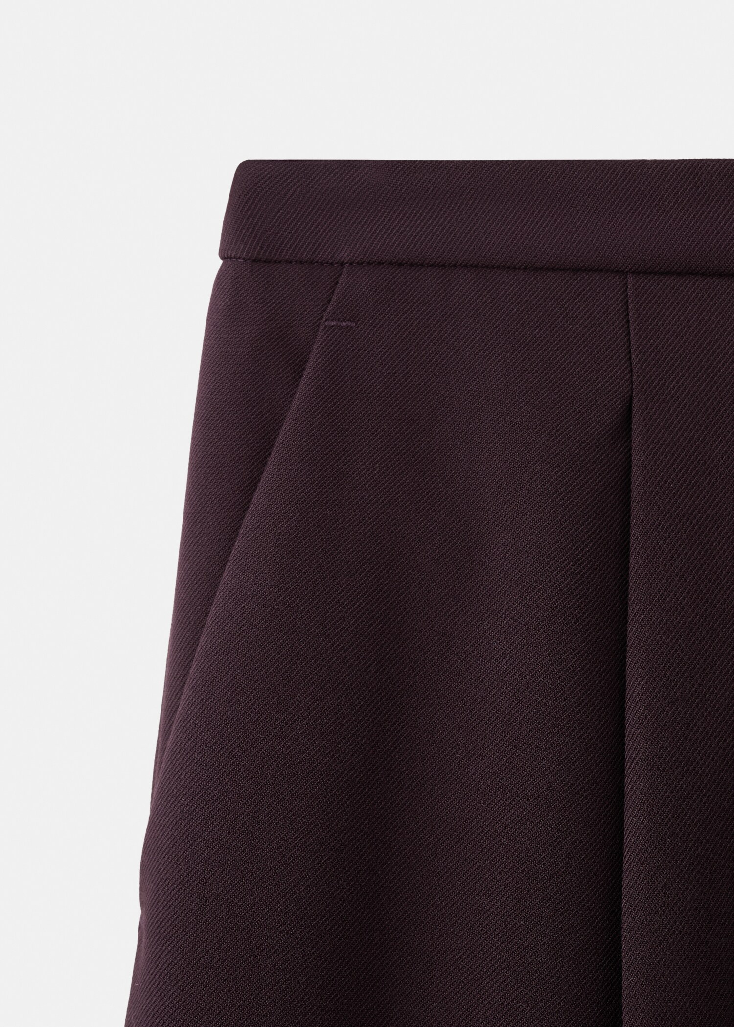Wide-leg mid-rise pleated trousers - Details of the article 0