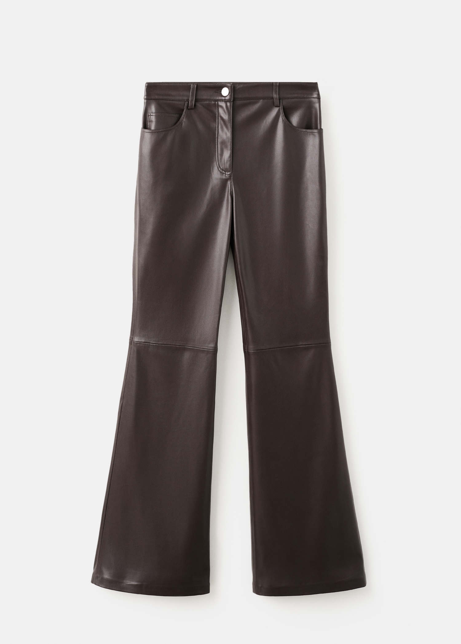 Faux-leather flared trousers - Article without model
