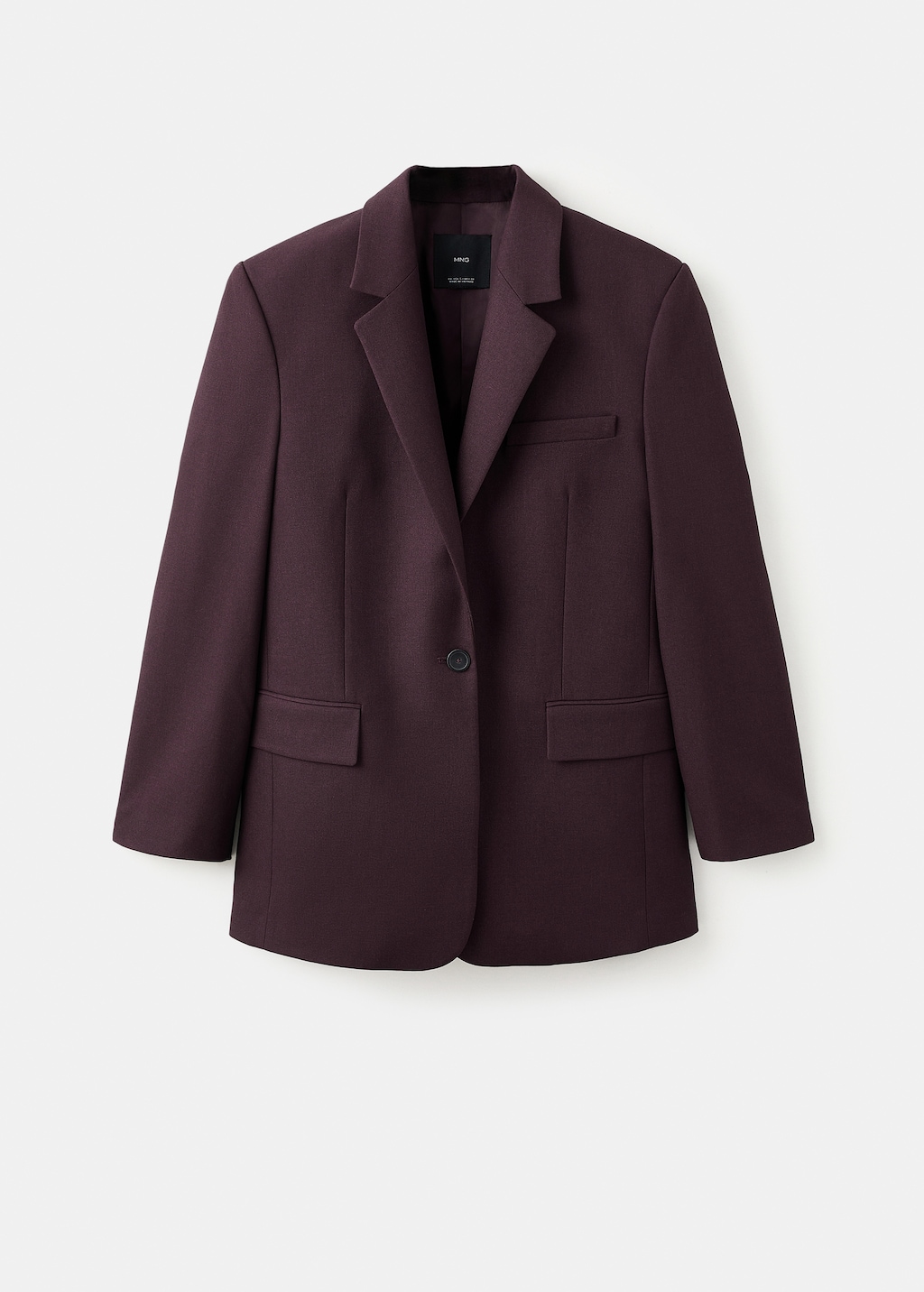 Mango Straight suit jacket with lapel pockets