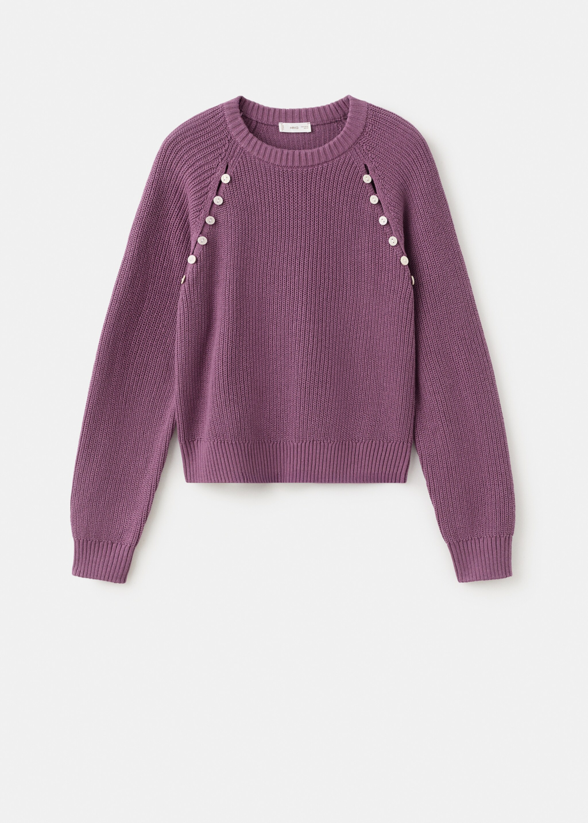 Buttons detail knit sweater - Article without model, Pink. Ref: 27031300-00.
